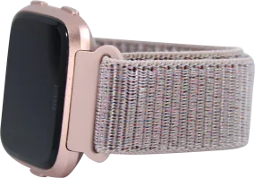 Pink Sand Nylon Sport Loop Band for Fitbit Versa