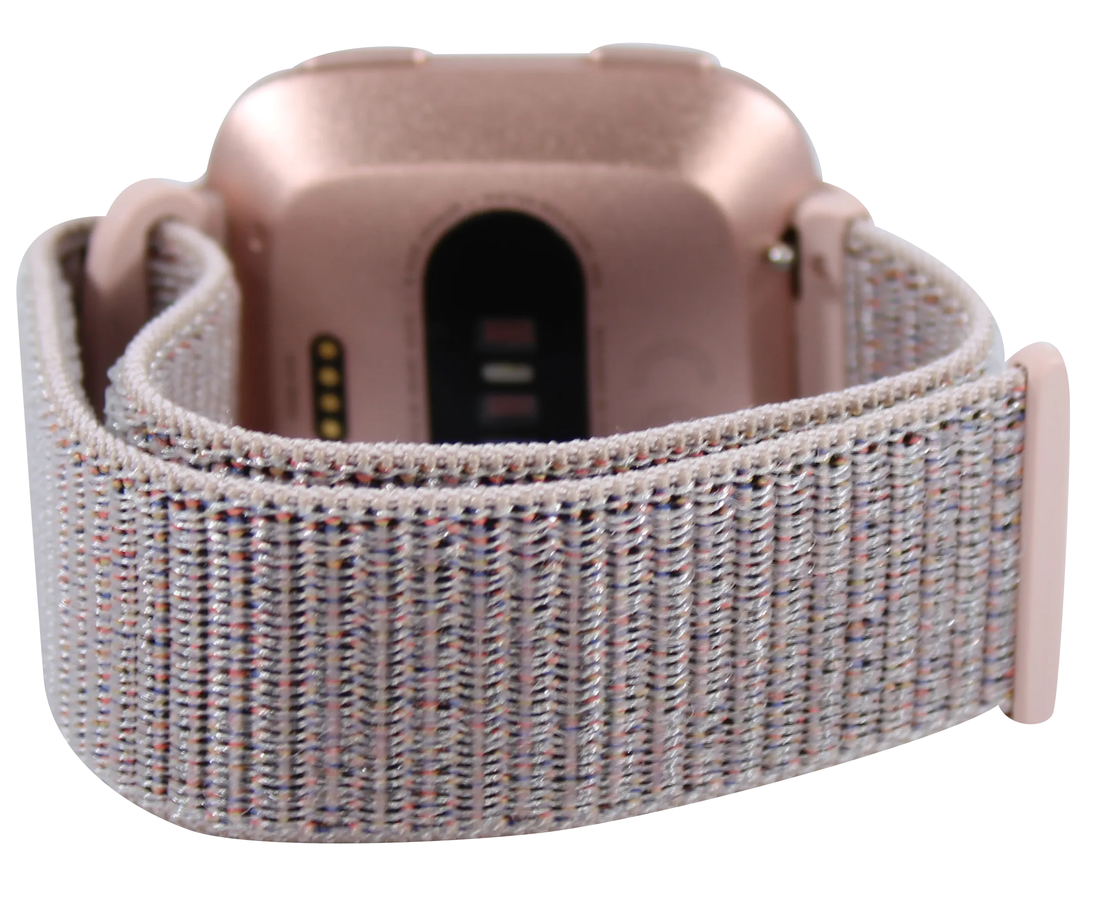 Pink Sand Nylon Sport Loop Band for Fitbit Versa