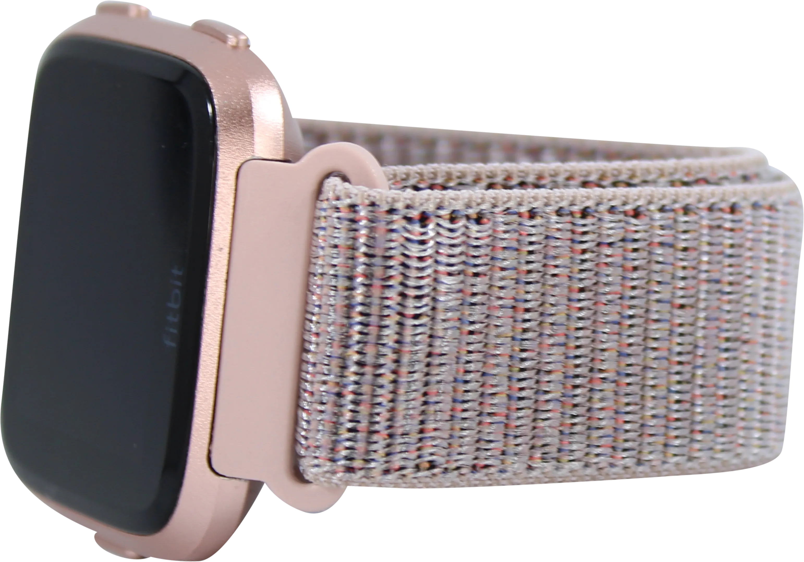 Pink Sand Nylon Sport Loop Band for Fitbit Versa