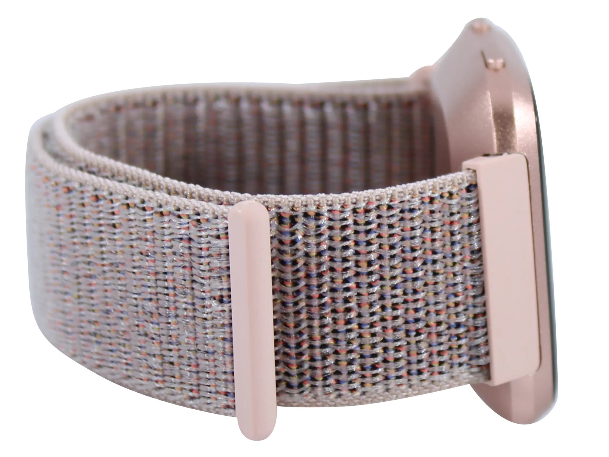 Pink Sand Nylon Sport Loop Band for Fitbit Versa