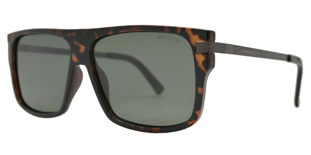 PL 3944 - Square Flat Top Flat Lens Plastic Polarized Sunglasses