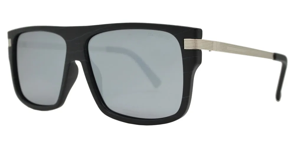 PL 3944 - Square Flat Top Flat Lens Plastic Polarized Sunglasses