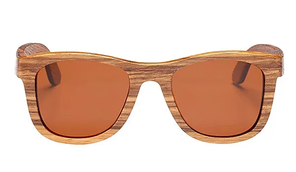 Polarized Bamboo Wood Sunglasses for Men - Stylish Brown Frames
