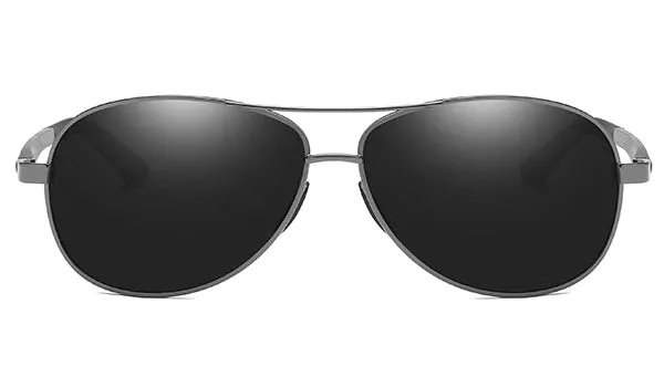 Polarized Black Pilot Sunglasses for Men - Classy and Stylish