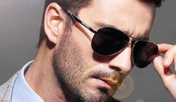 Polarized Black Pilot Sunglasses for Men - Classy and Stylish