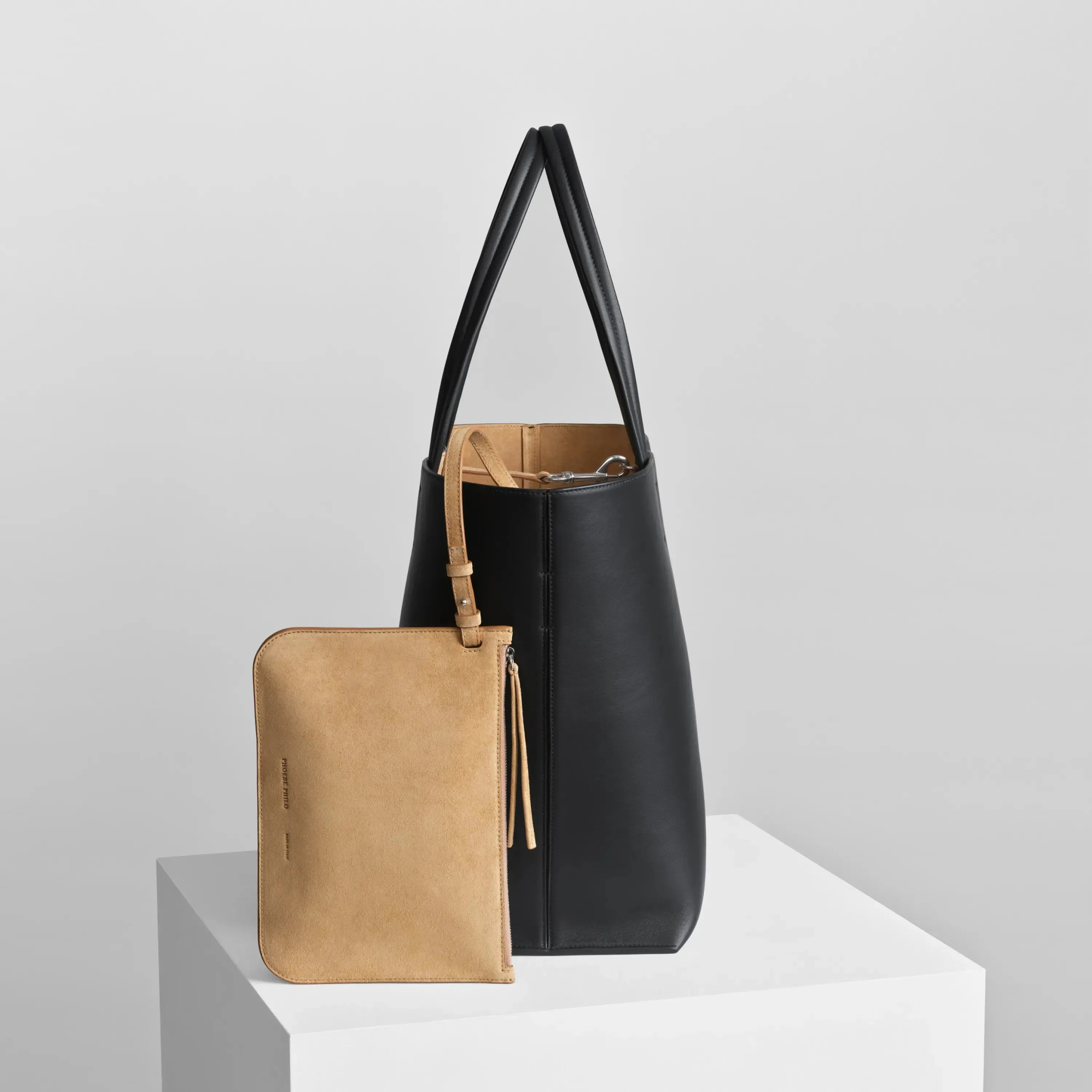 POT CABAS | black leather