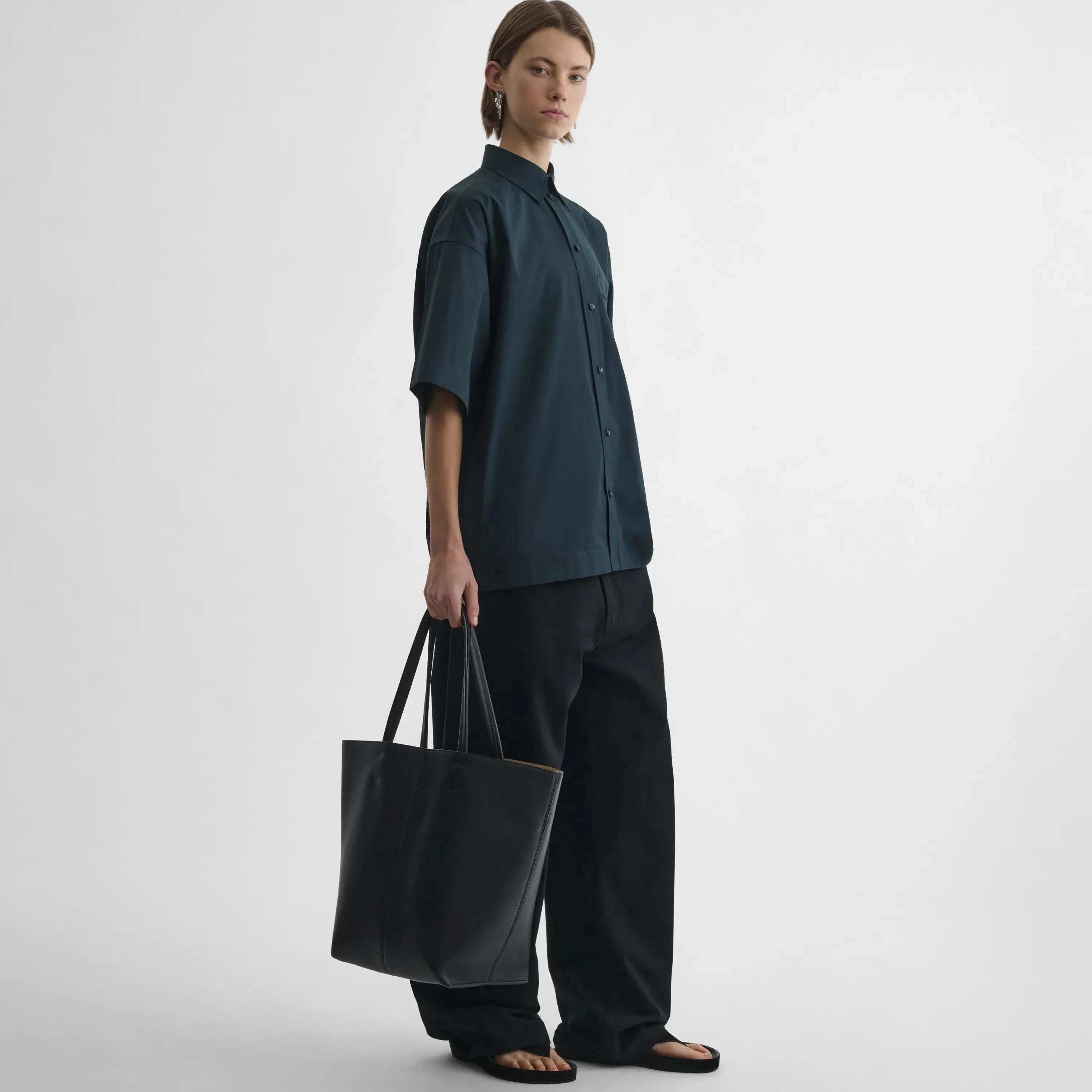 POT CABAS | black leather