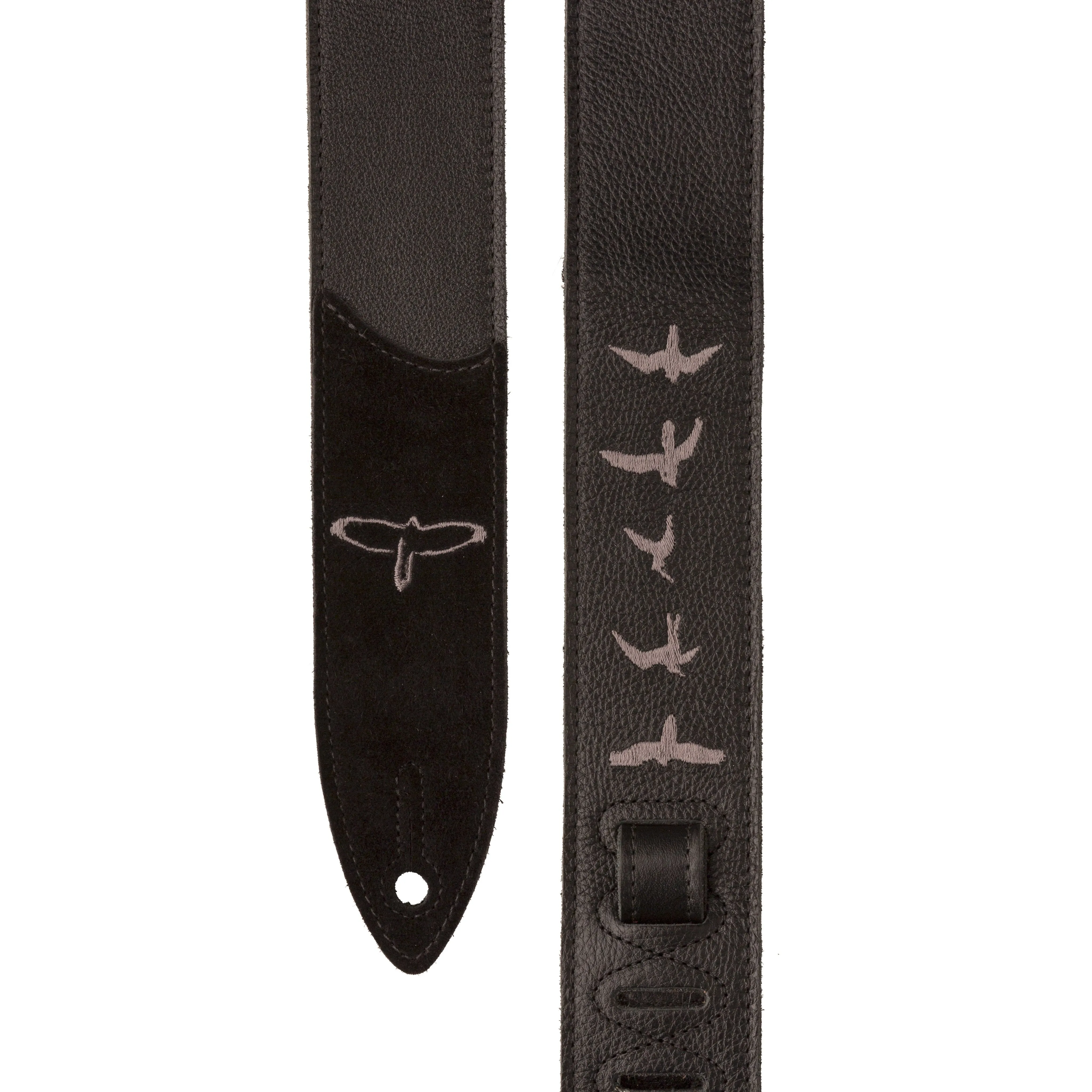 PRS Premium Leather 2" Strap Embroidered Birds Black 102079:001