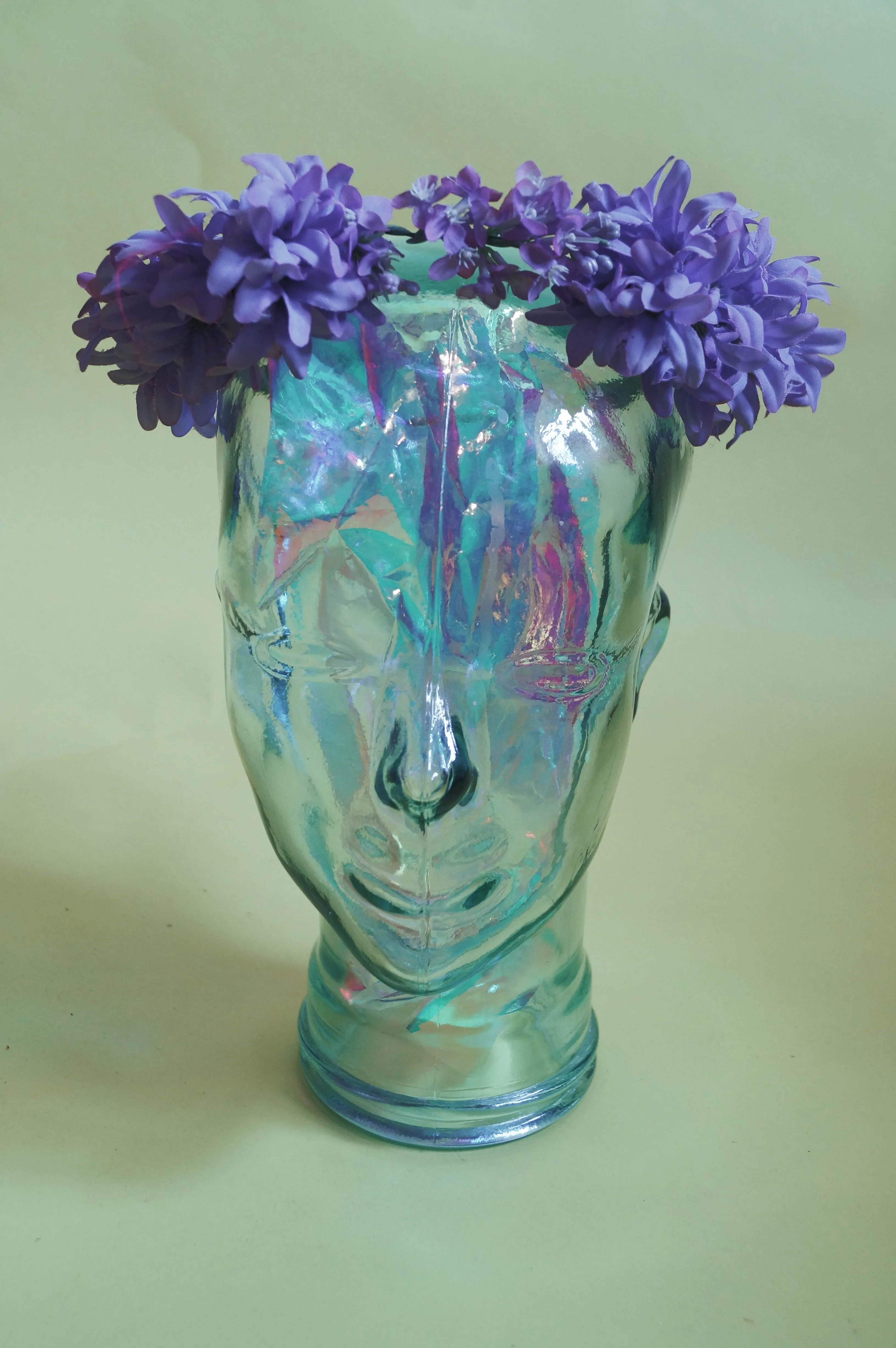 Purple flowers pagan inspired  headdress / costume / nature