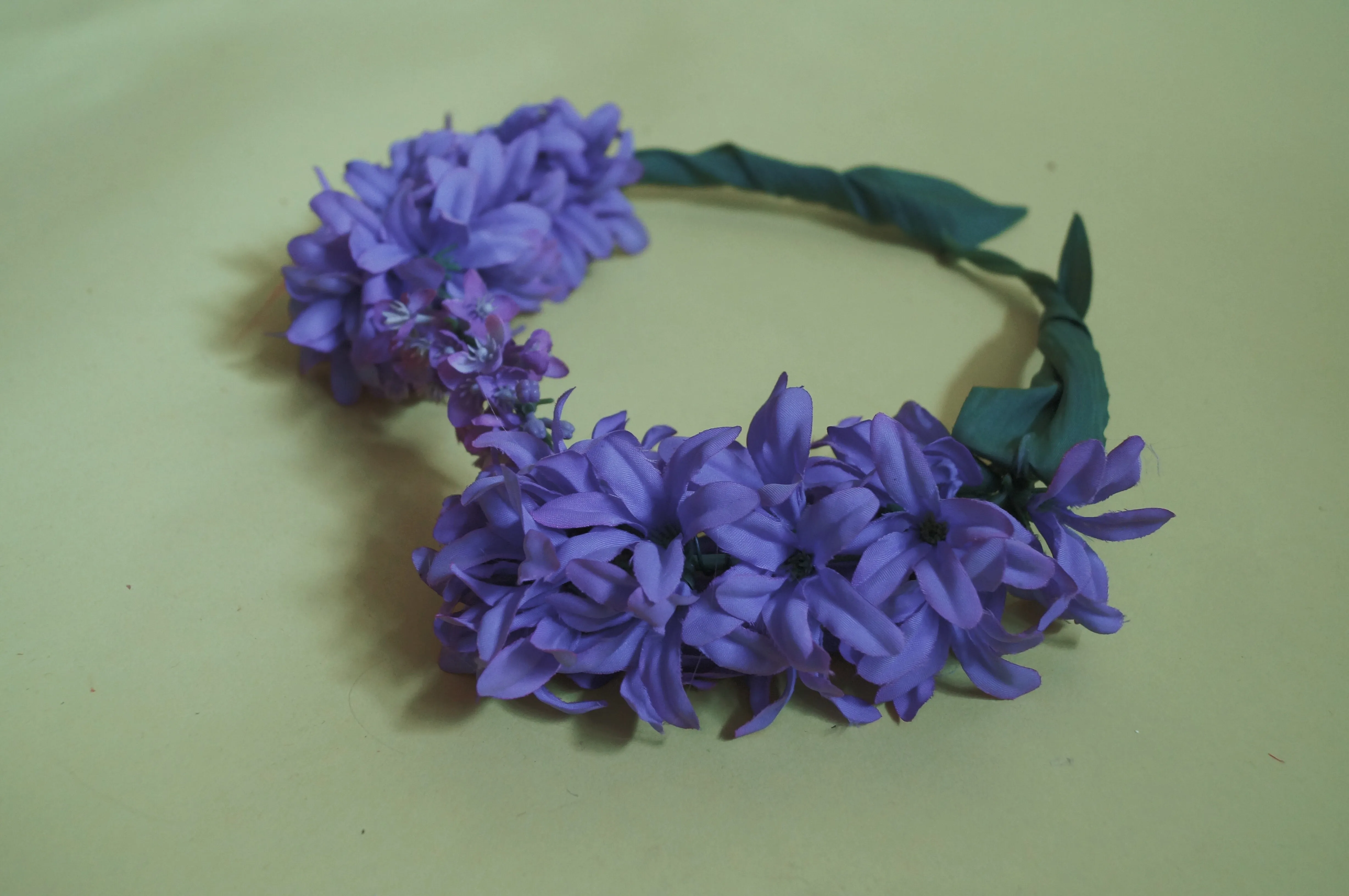 Purple flowers pagan inspired  headdress / costume / nature