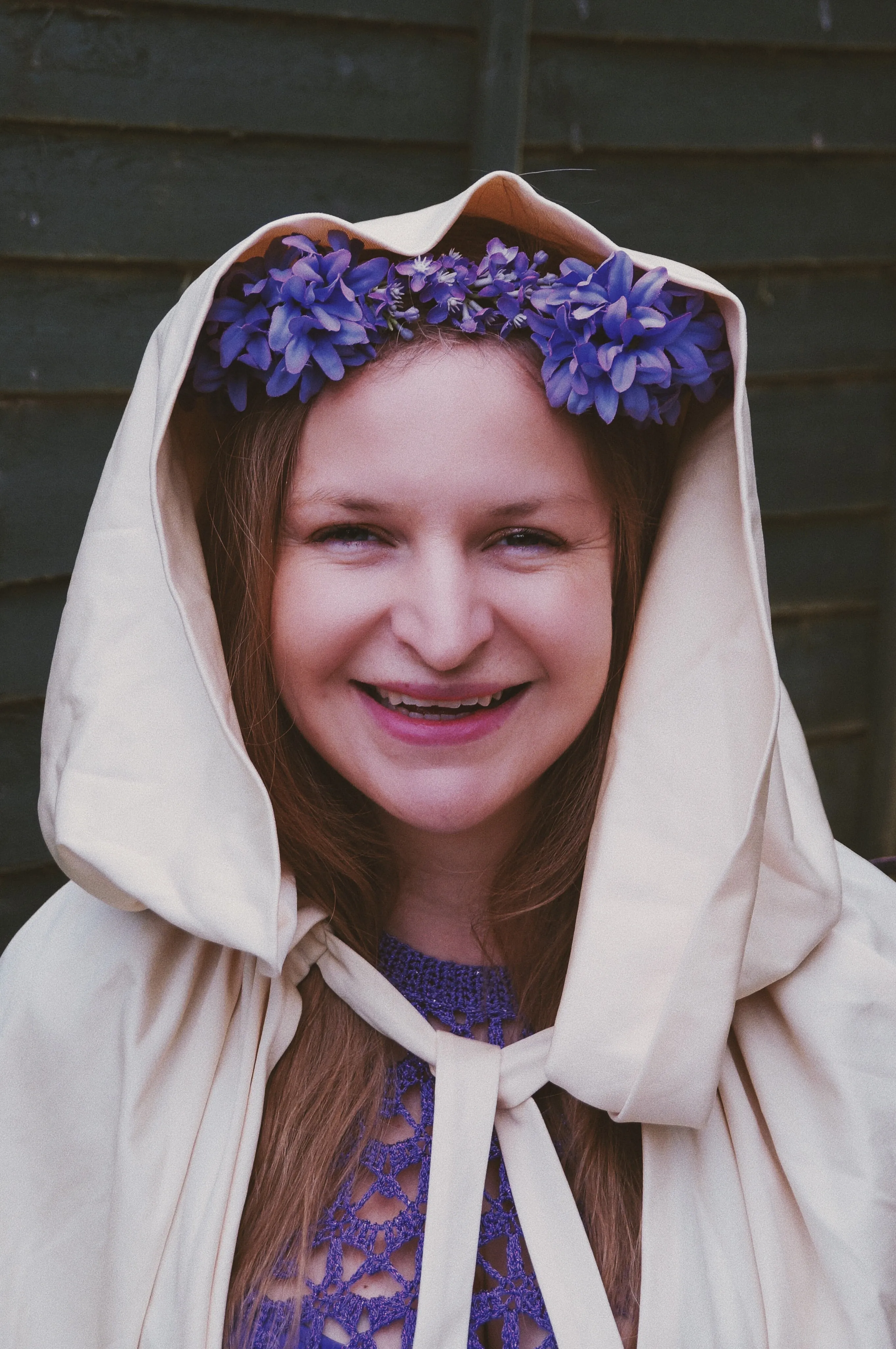 Purple flowers pagan inspired  headdress / costume / nature