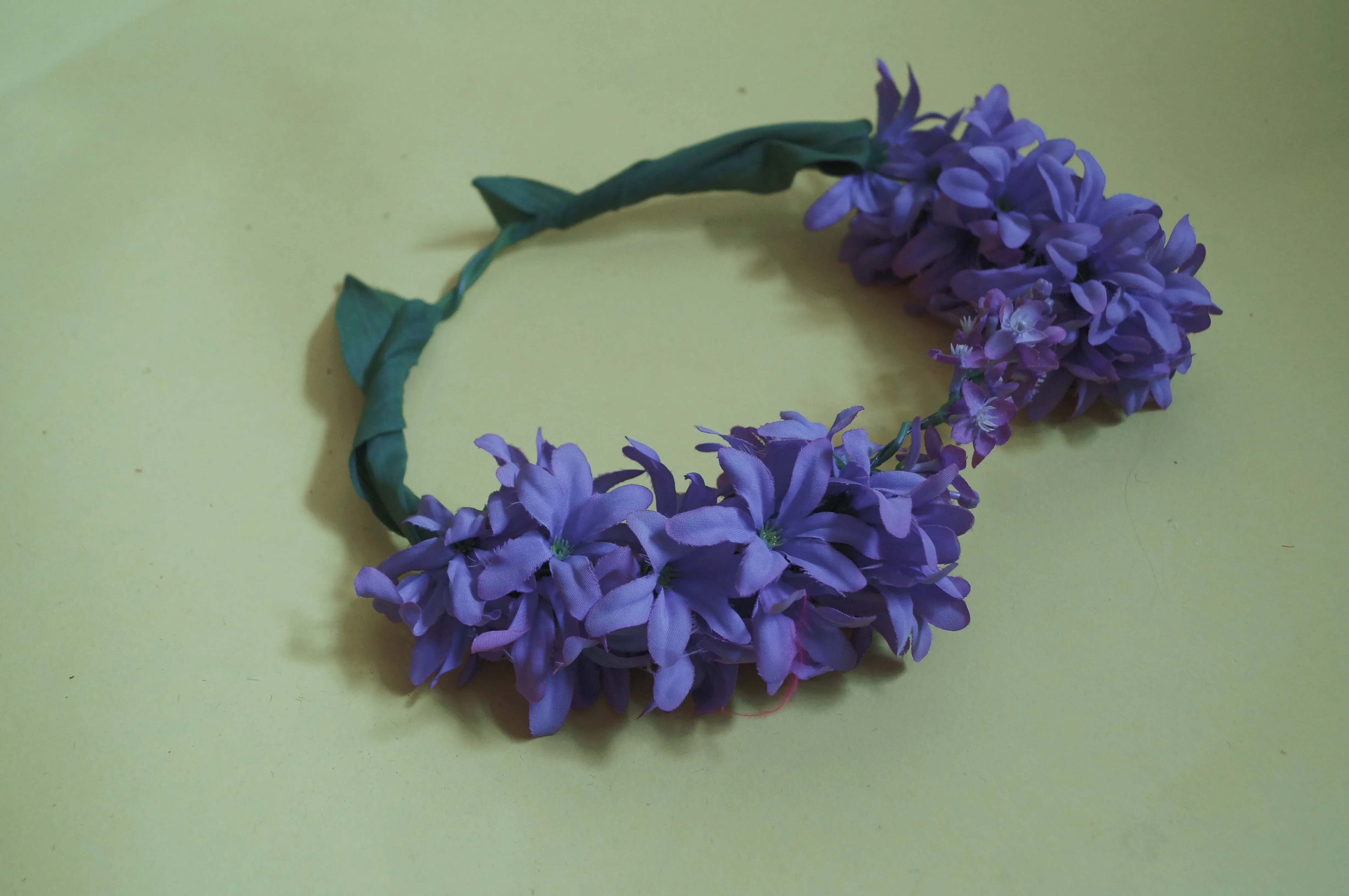 Purple flowers pagan inspired  headdress / costume / nature
