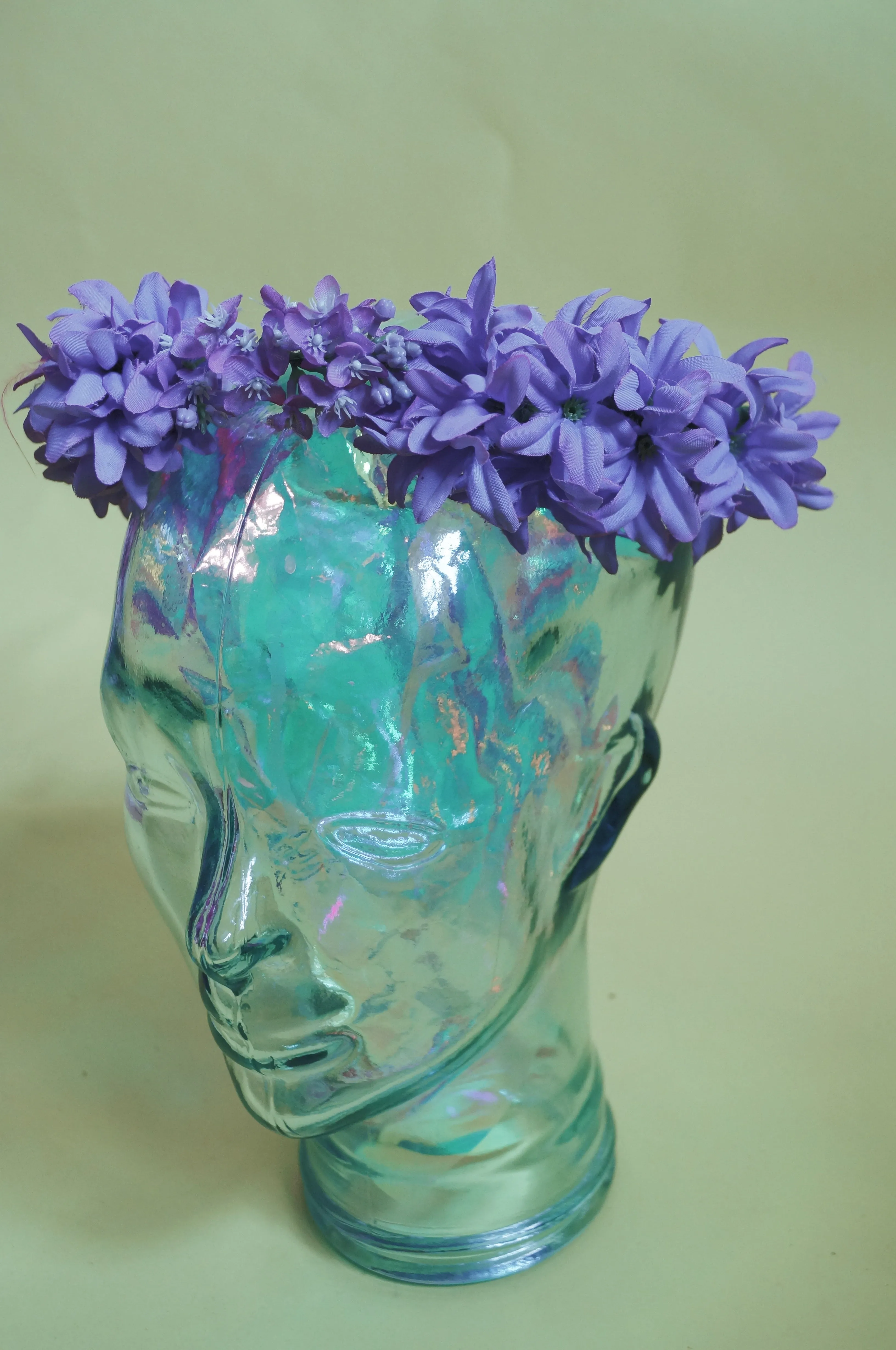 Purple flowers pagan inspired  headdress / costume / nature