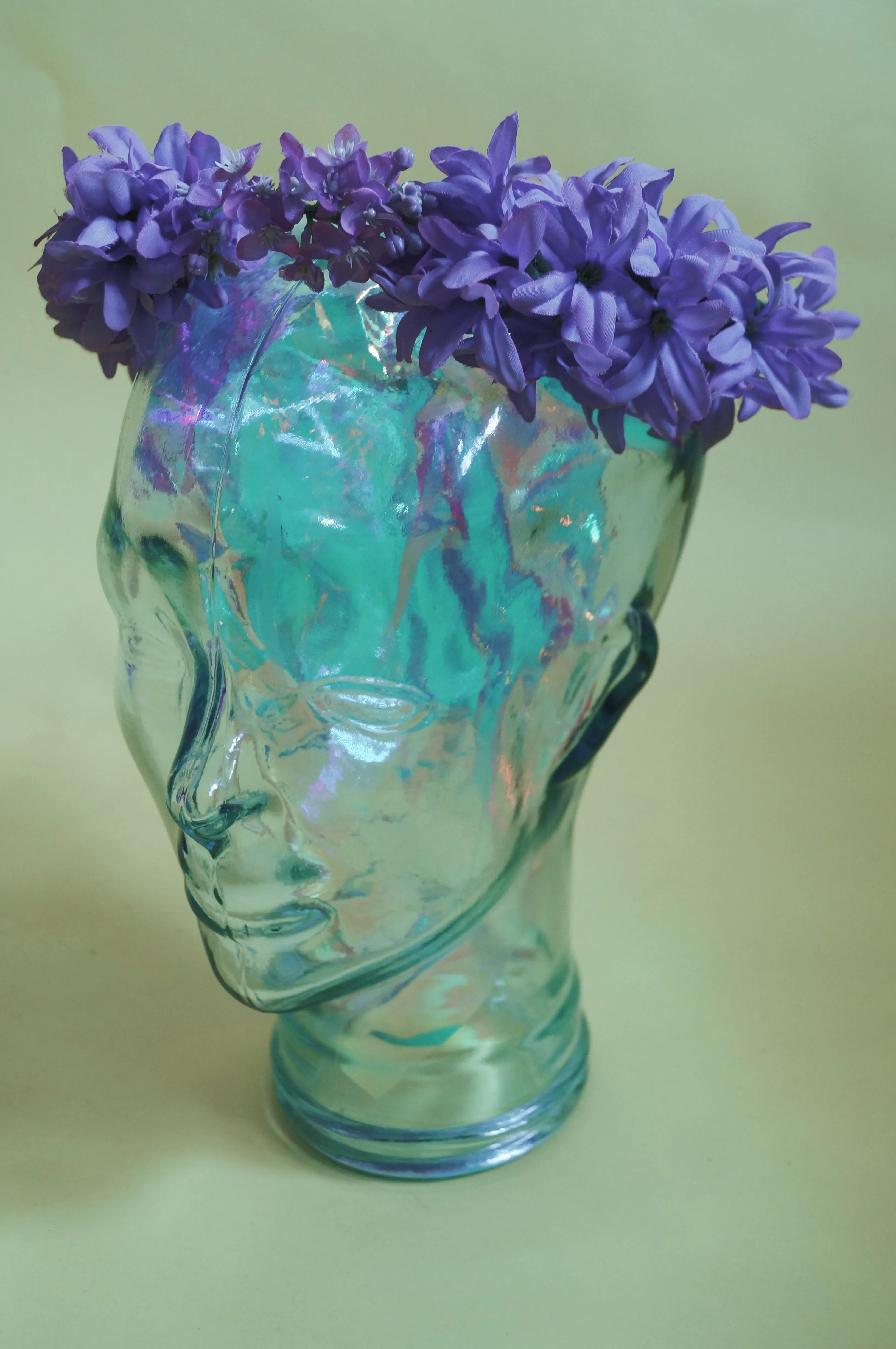 Purple flowers pagan inspired  headdress / costume / nature