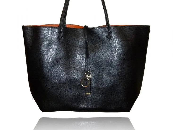 Reversible 2 in 1 Tote - Black/Red