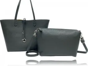 Reversible 2 in 1 Tote - Grey/Yellow
