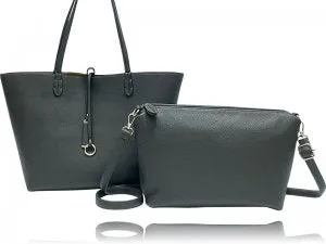 Reversible 2 in 1 Tote - Grey/Yellow