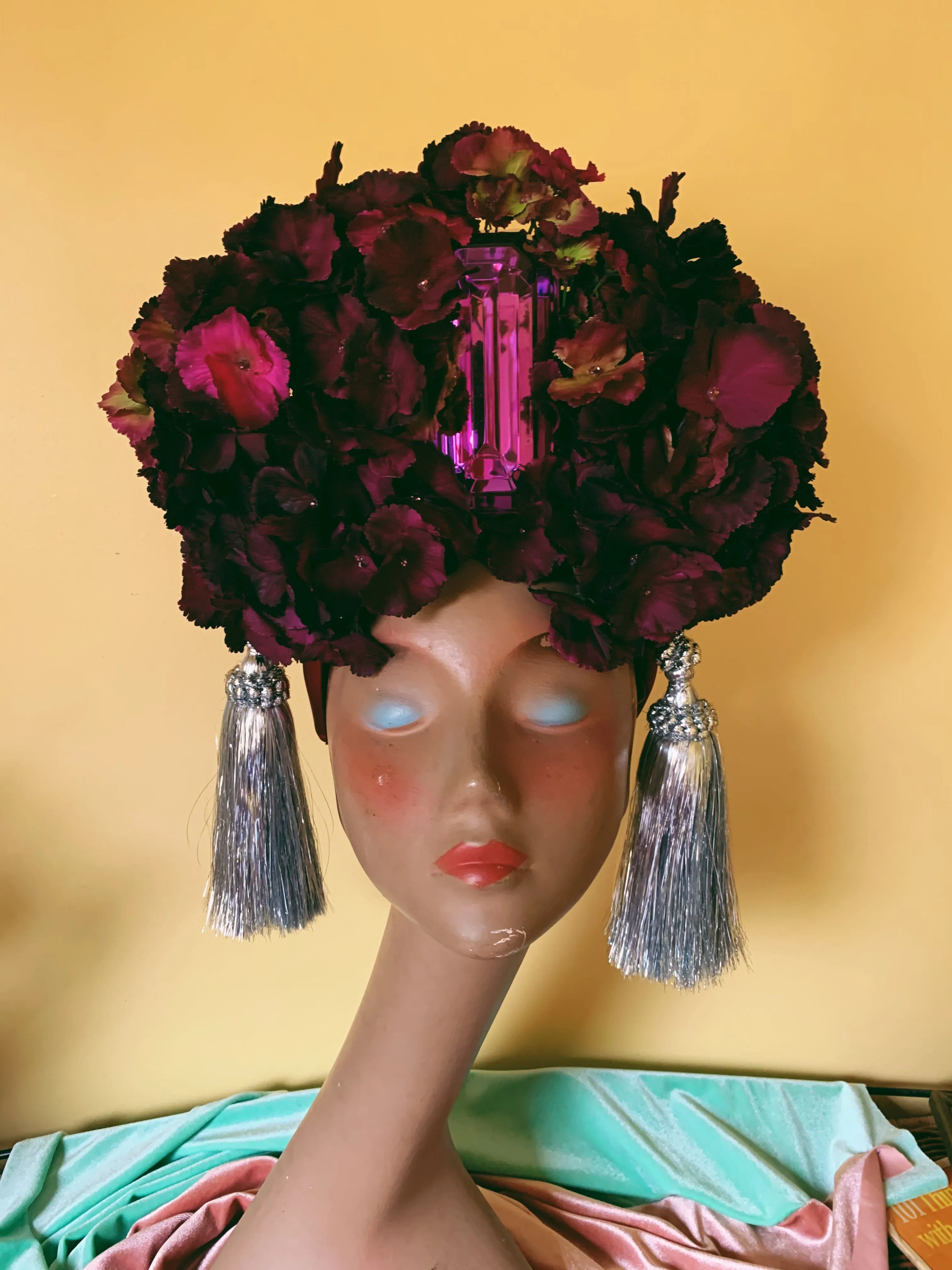 Rich Lush Purple Hydrangea X Giant Gem Headdress