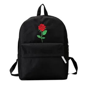 Rose Embroidered Backpack