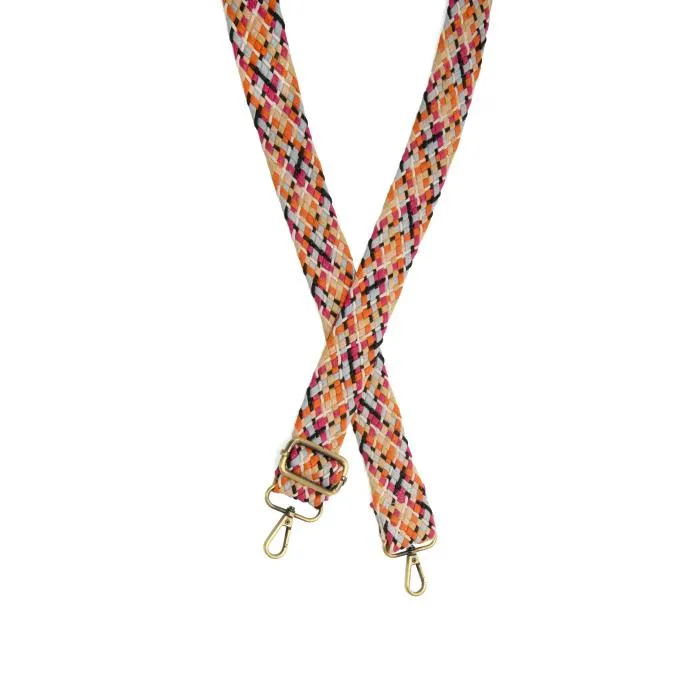 Spring Narrow Embroidered Guitar Straps for Handbags