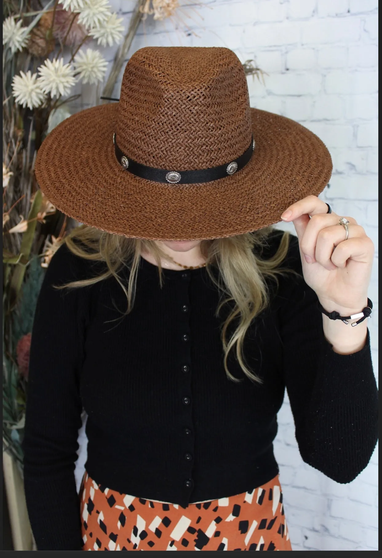 Summer Straw Fedora Hat