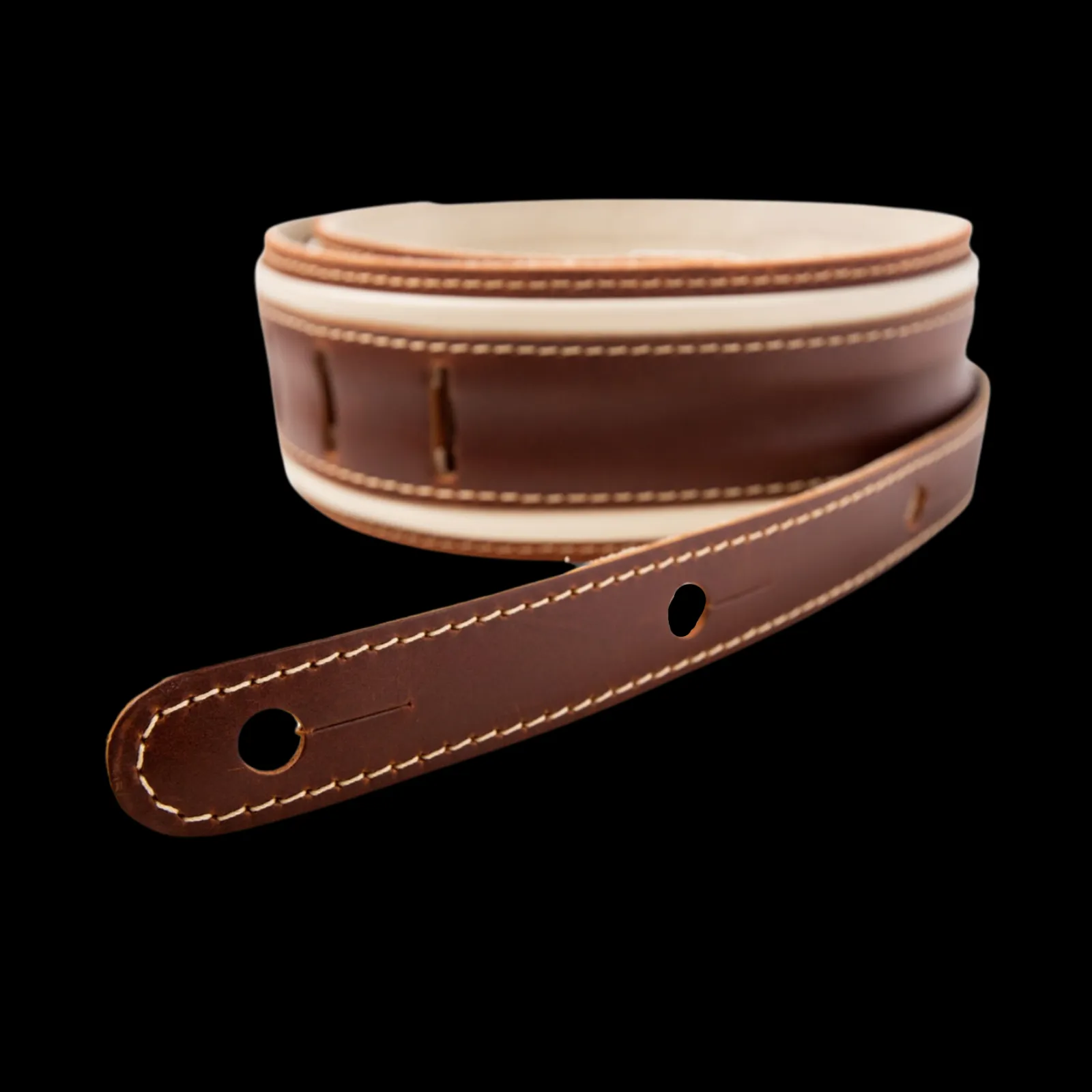 Taylor Element 2.5" Brown/Cream Leather Guitar Strap
