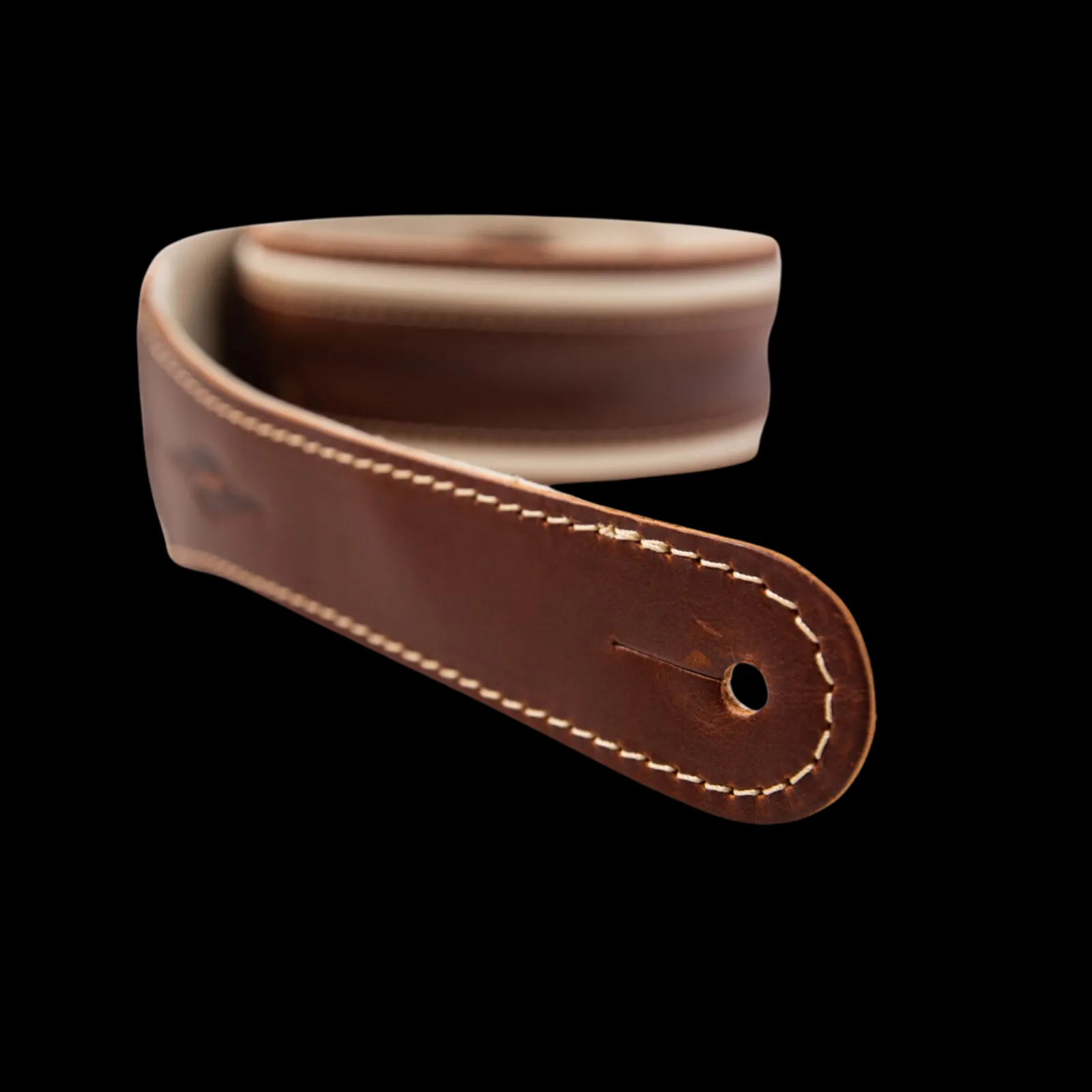 Taylor Element 2.5" Brown/Cream Leather Guitar Strap