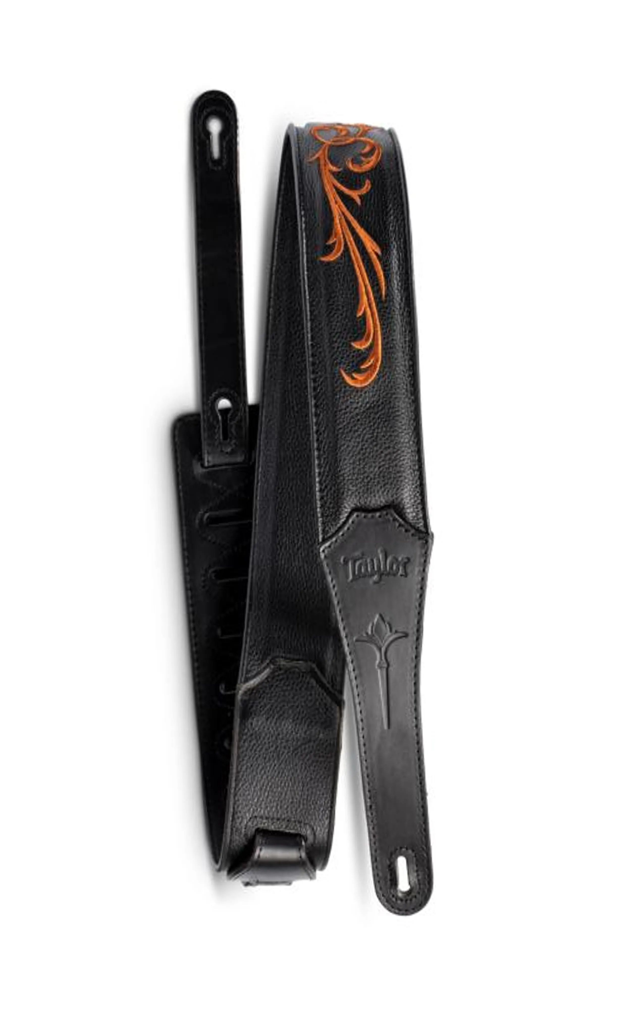 Taylor Nouveau 3" Leather Guitar Strap Black