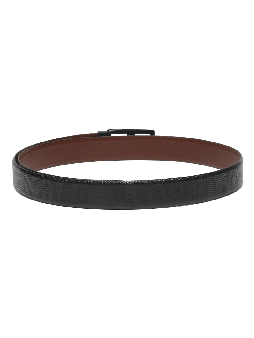 Teakwood Leather Men Textured Black-Gold Belt