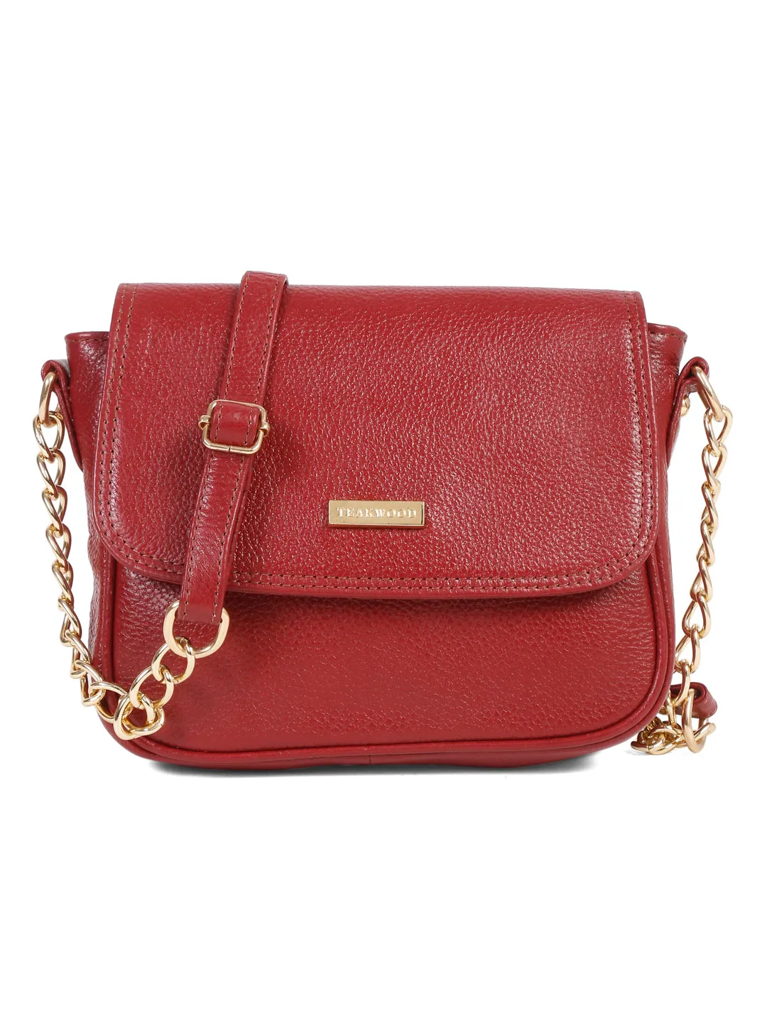 Teakwood Leather Women Structured Sling Bag