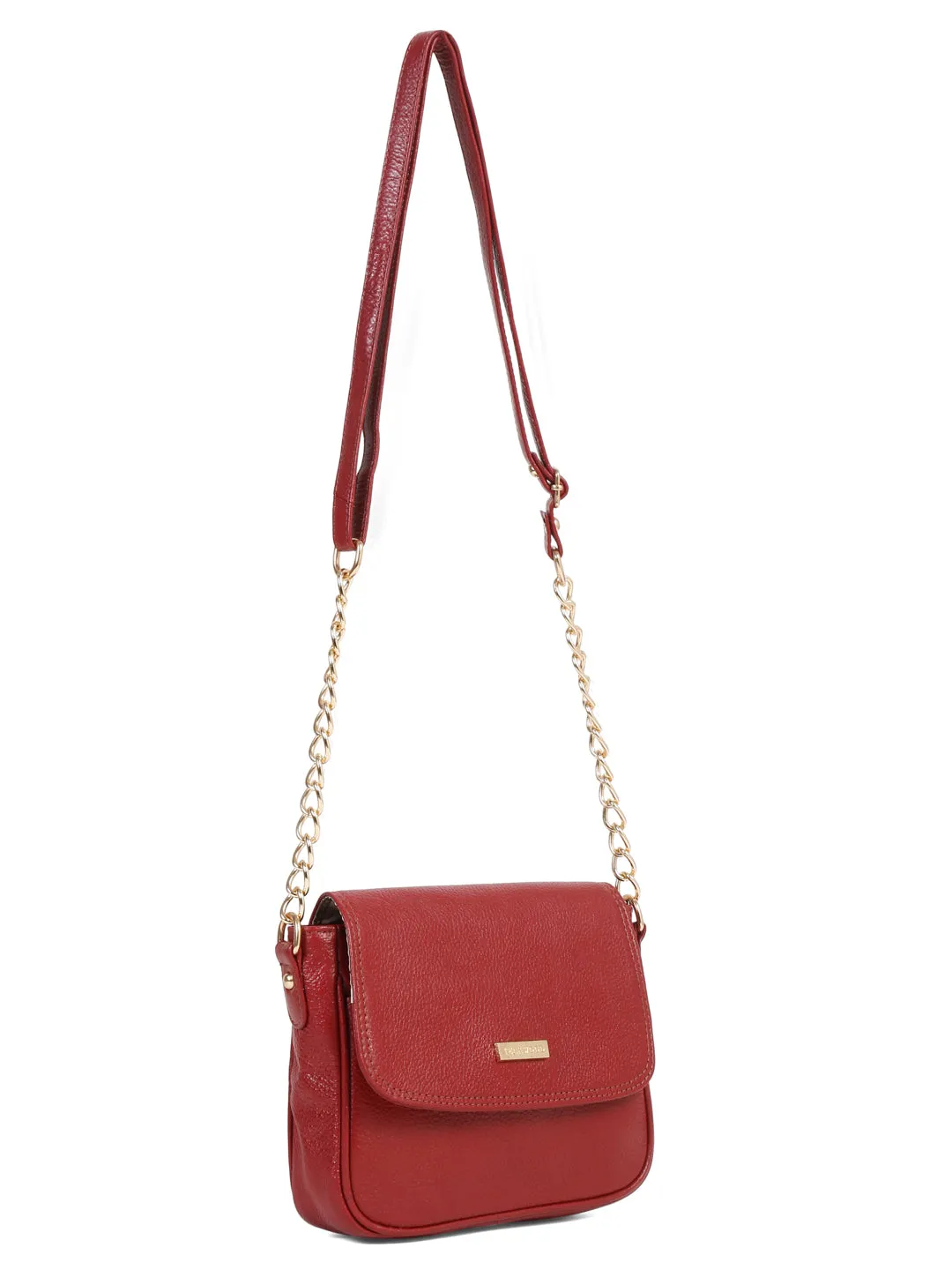 Teakwood Leather Women Structured Sling Bag