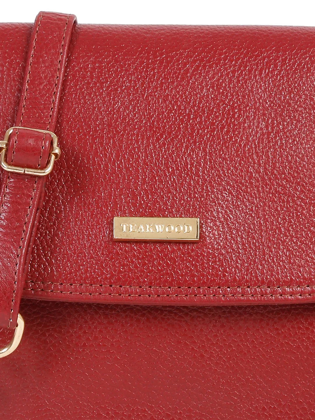 Teakwood Leather Women Structured Sling Bag