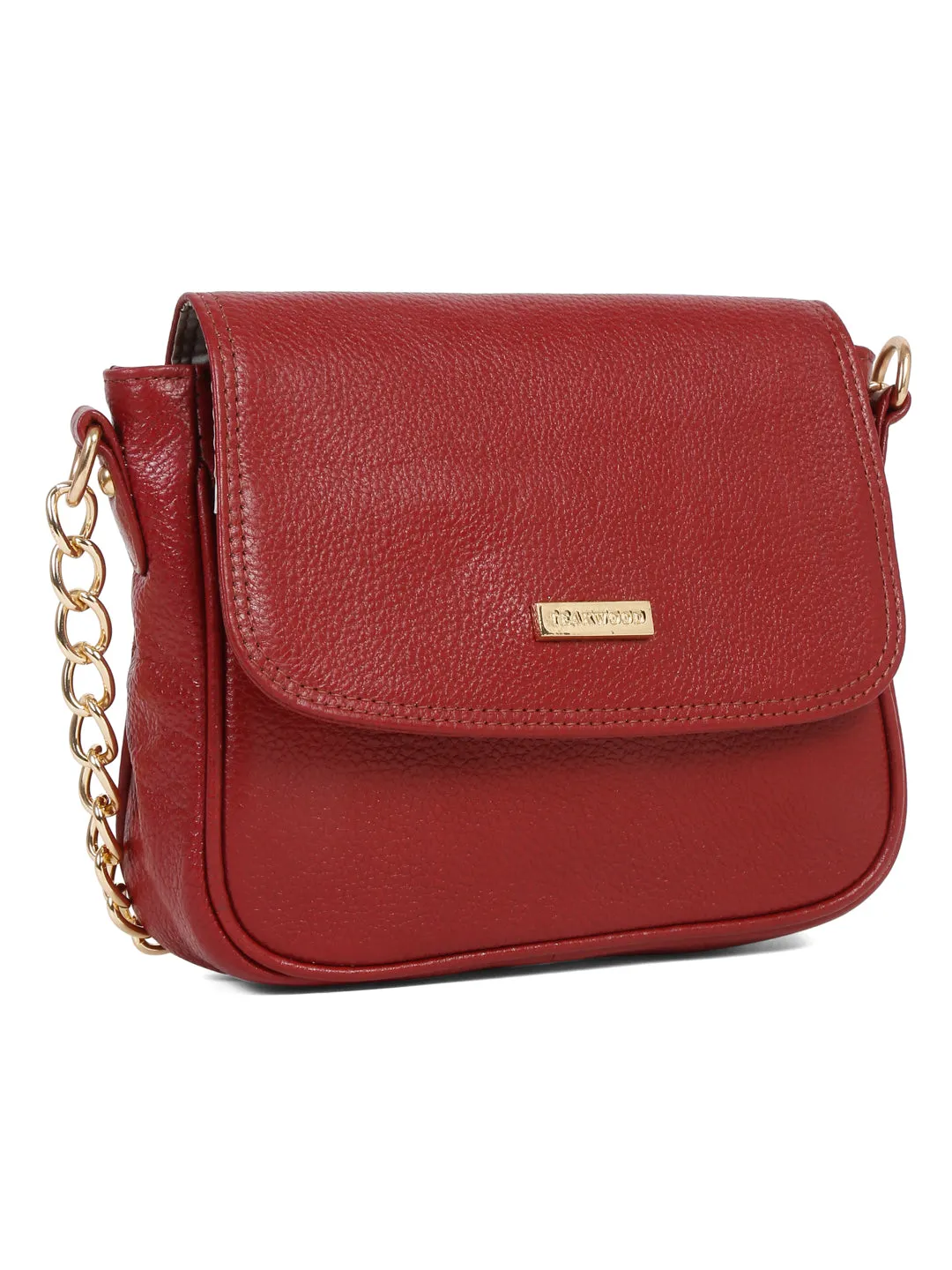 Teakwood Leather Women Structured Sling Bag