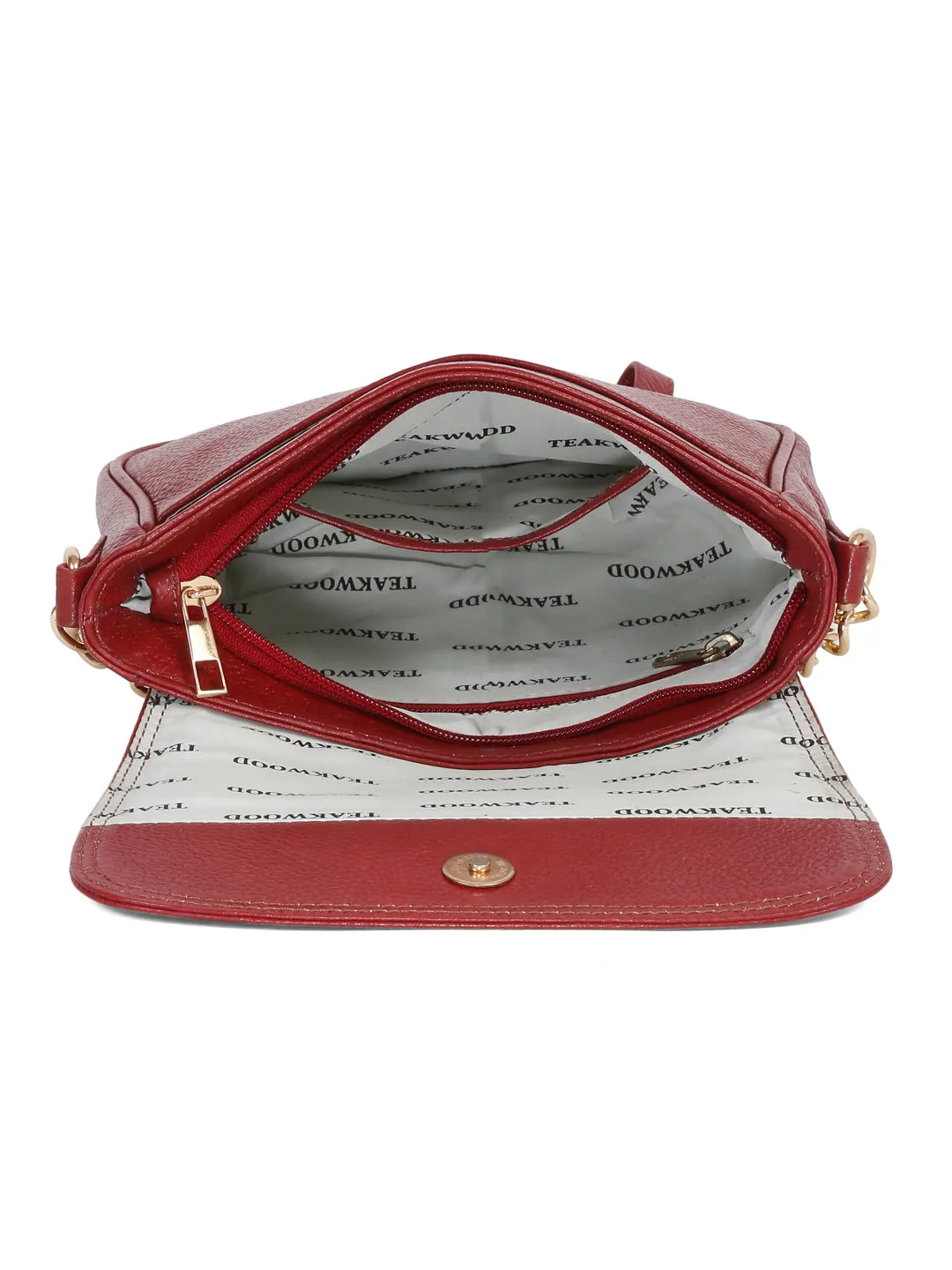Teakwood Leather Women Structured Sling Bag