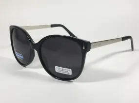 Tommy Hilfiger Breeda Polarized Sunglasses Black Silver Frame Gray Gradient Lens BREEDA WP OL429P