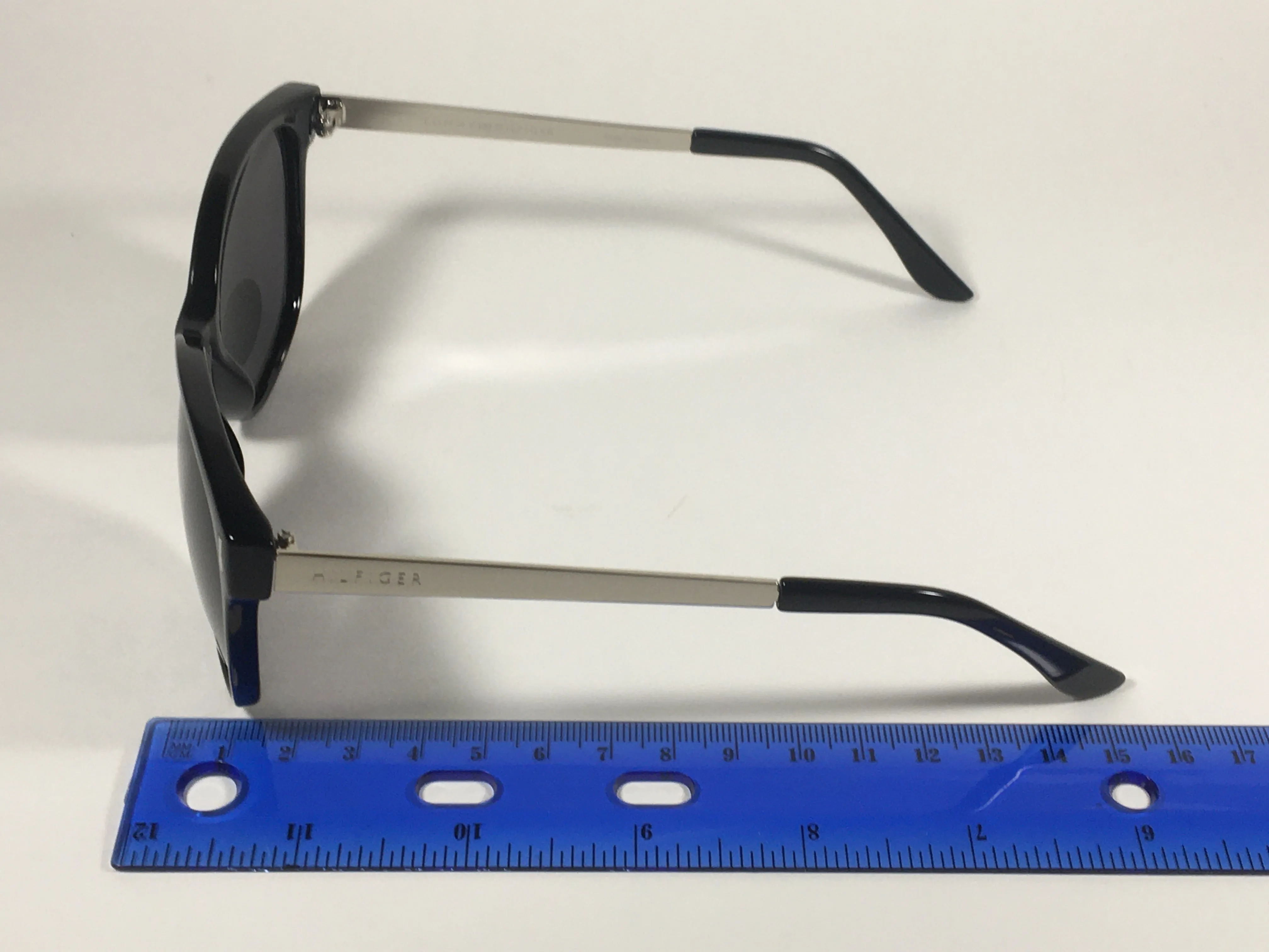 Tommy Hilfiger Breeda Polarized Sunglasses Black Silver Frame Gray Gradient Lens BREEDA WP OL429P