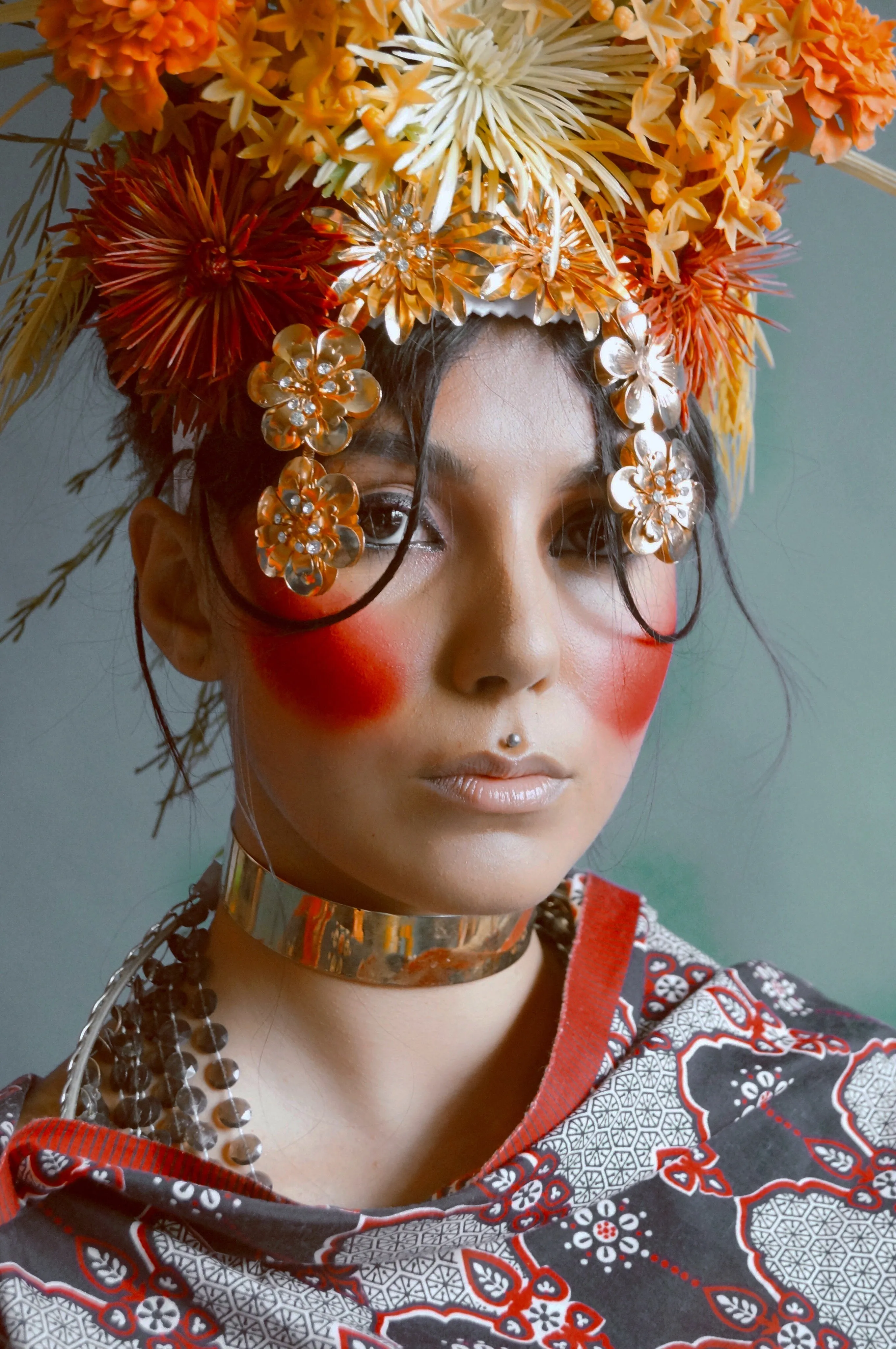 Tribal wild flower Crown Burning man Festival Headdress