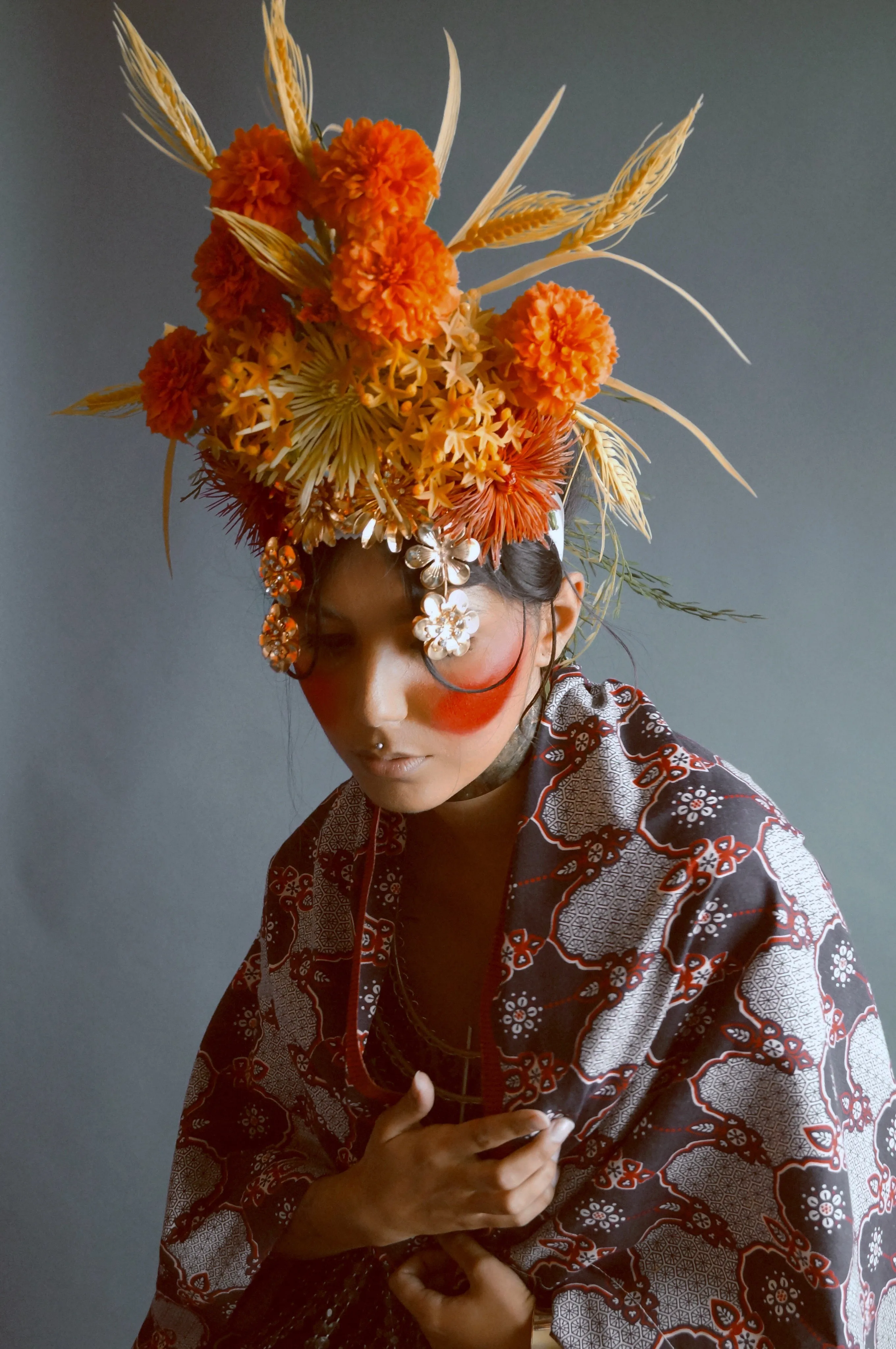 Tribal wild flower Crown Burning man Festival Headdress