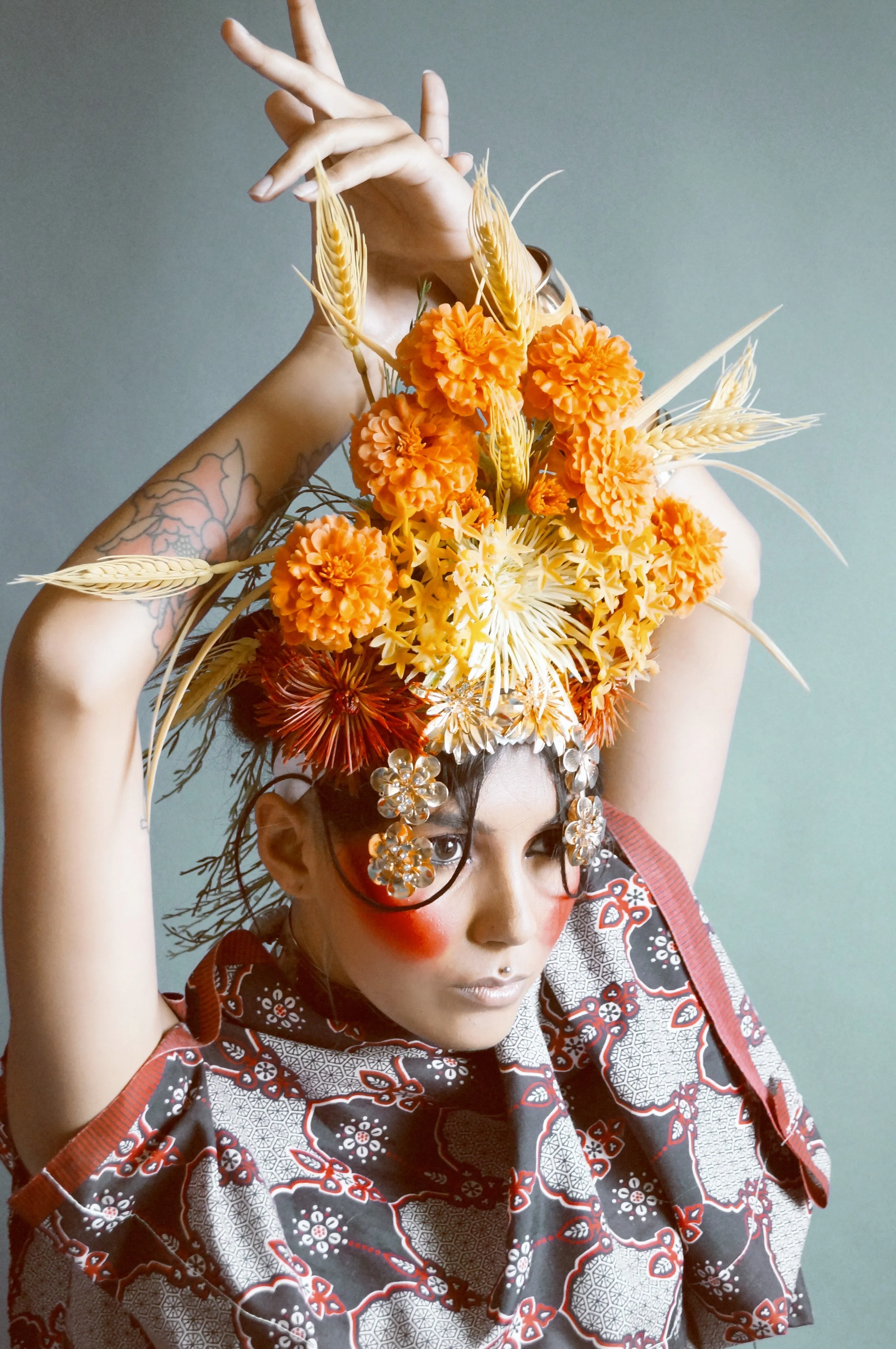 Tribal wild flower Crown Burning man Festival Headdress