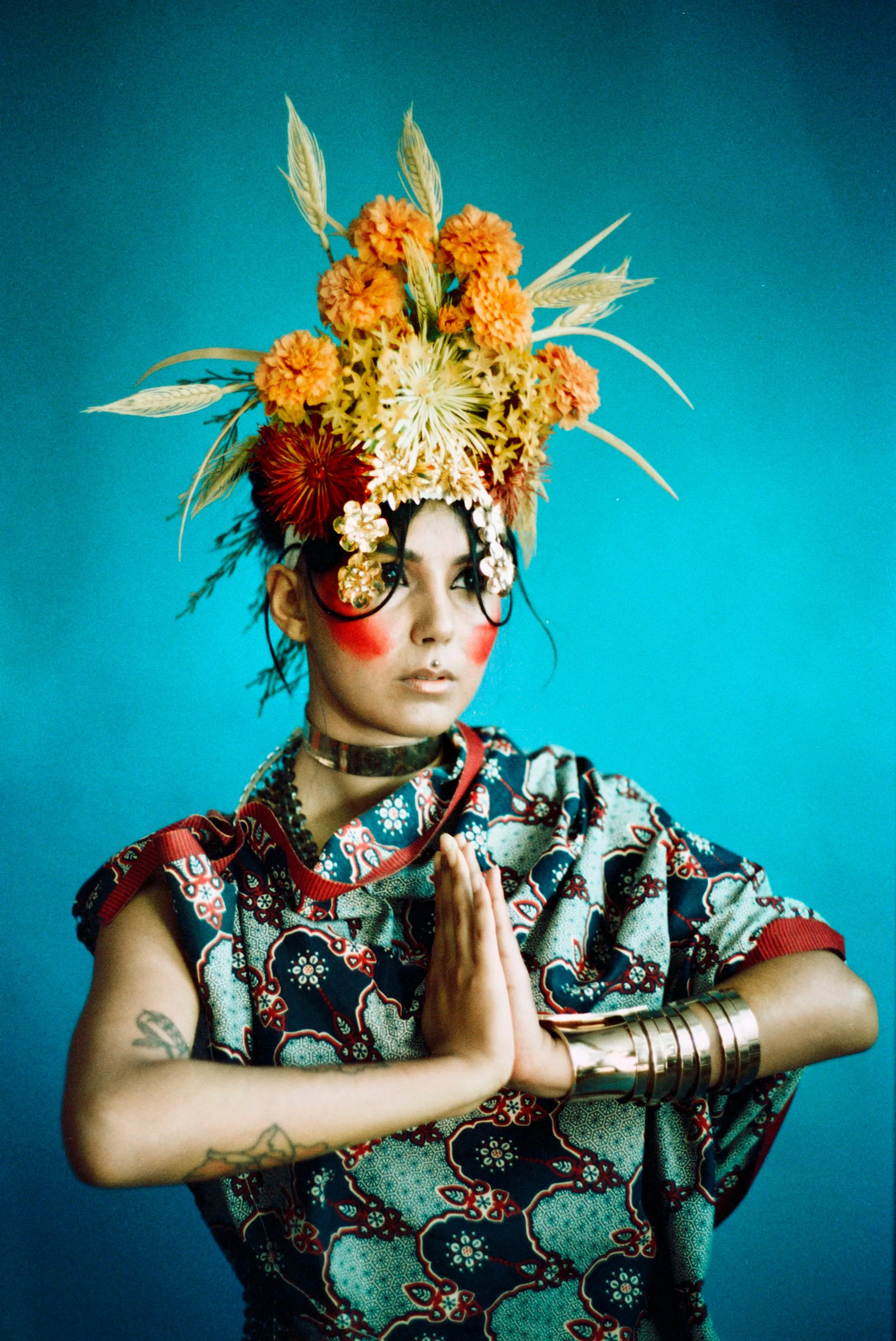 Tribal wild flower Crown Burning man Festival Headdress