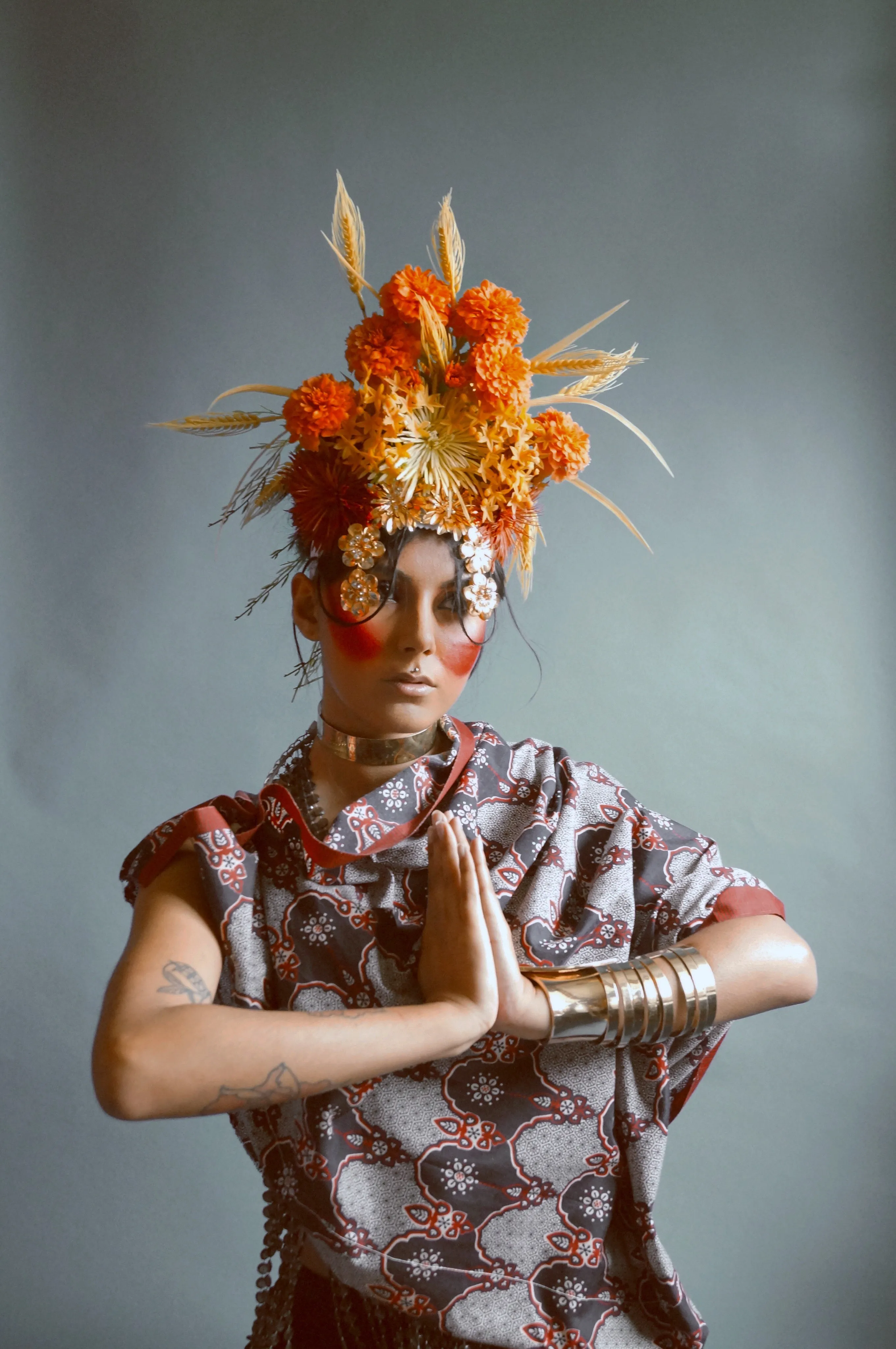 Tribal wild flower Crown Burning man Festival Headdress
