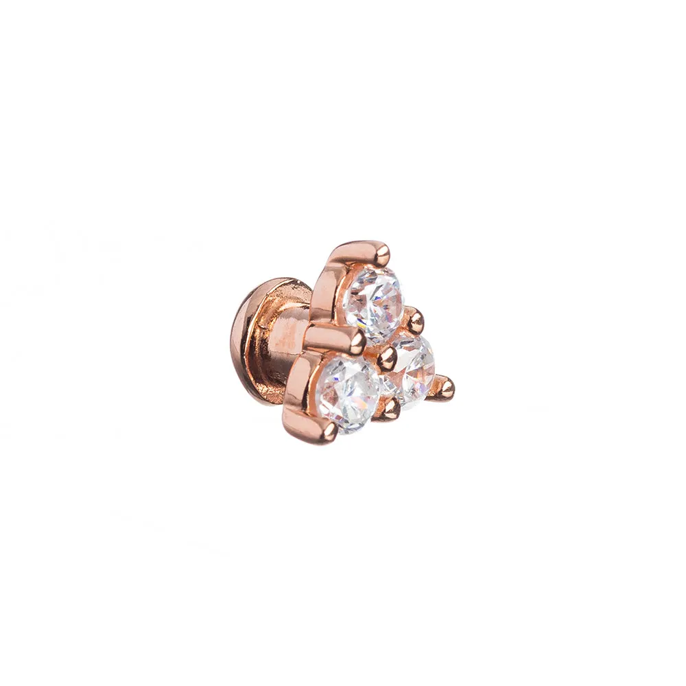 triple cz stud - April birthstone • Apple Watch sport band charm