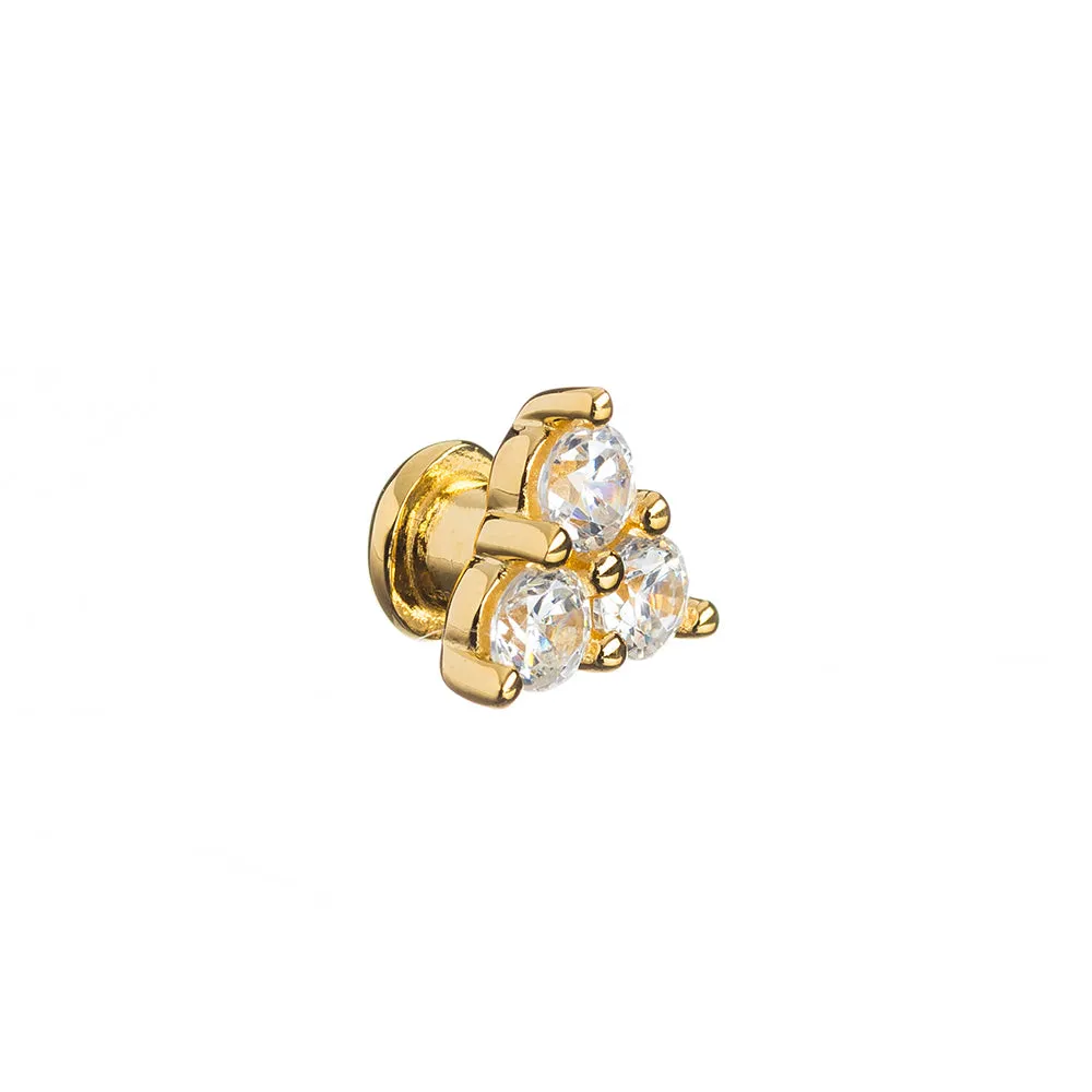 triple cz stud - April birthstone • Apple Watch sport band charm