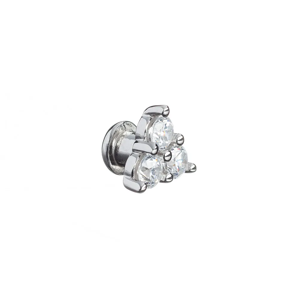 triple cz stud - April birthstone • Apple Watch sport band charm