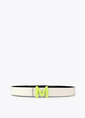 Two-tone reversible belt