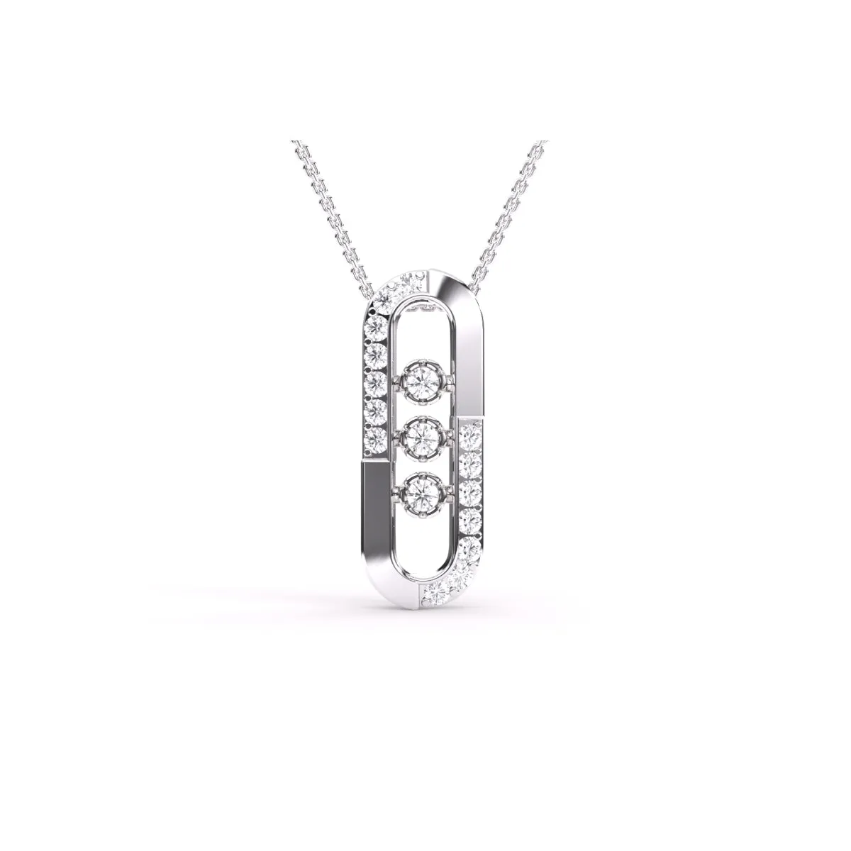 Unique Parentesi Diamond Pendant For Women