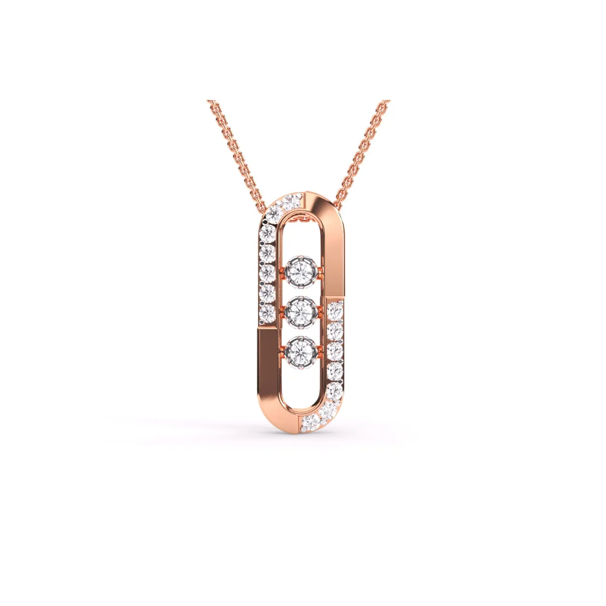Unique Parentesi Diamond Pendant For Women