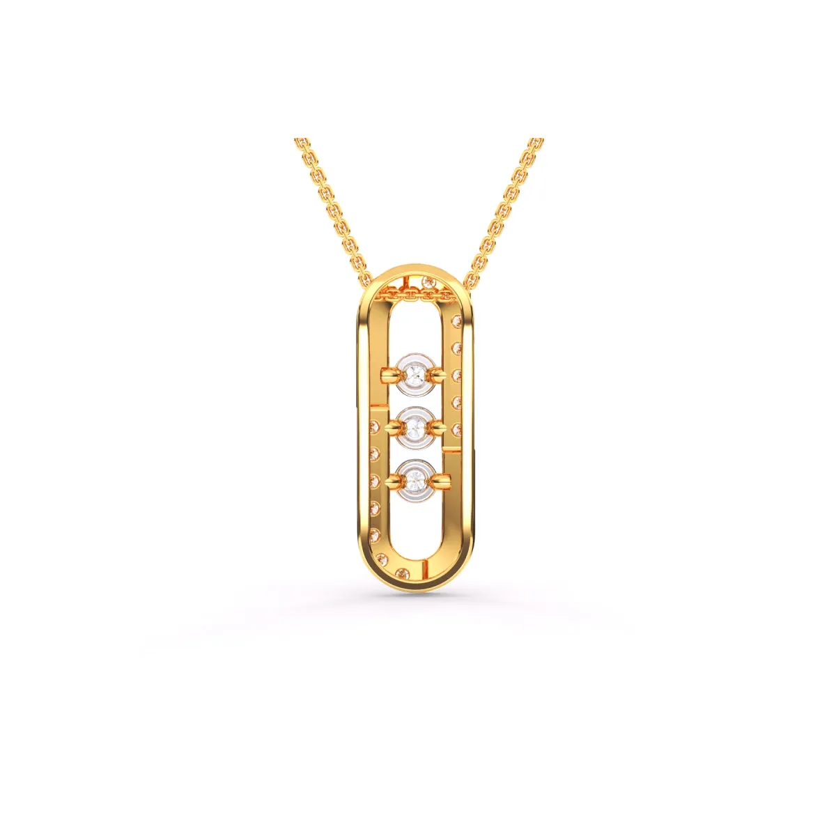 Unique Parentesi Diamond Pendant For Women