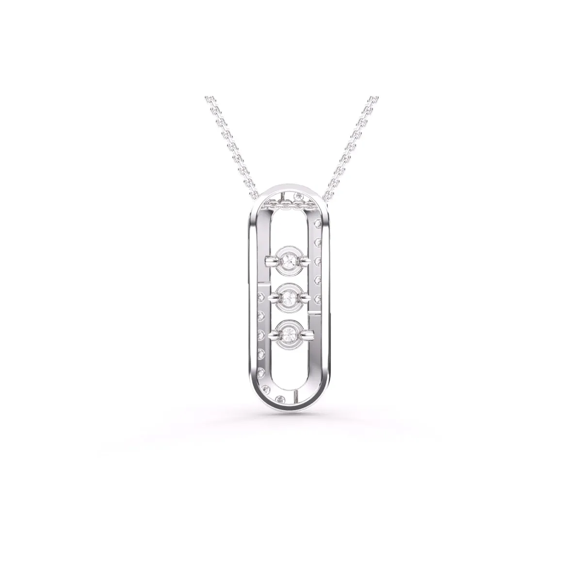 Unique Parentesi Diamond Pendant For Women