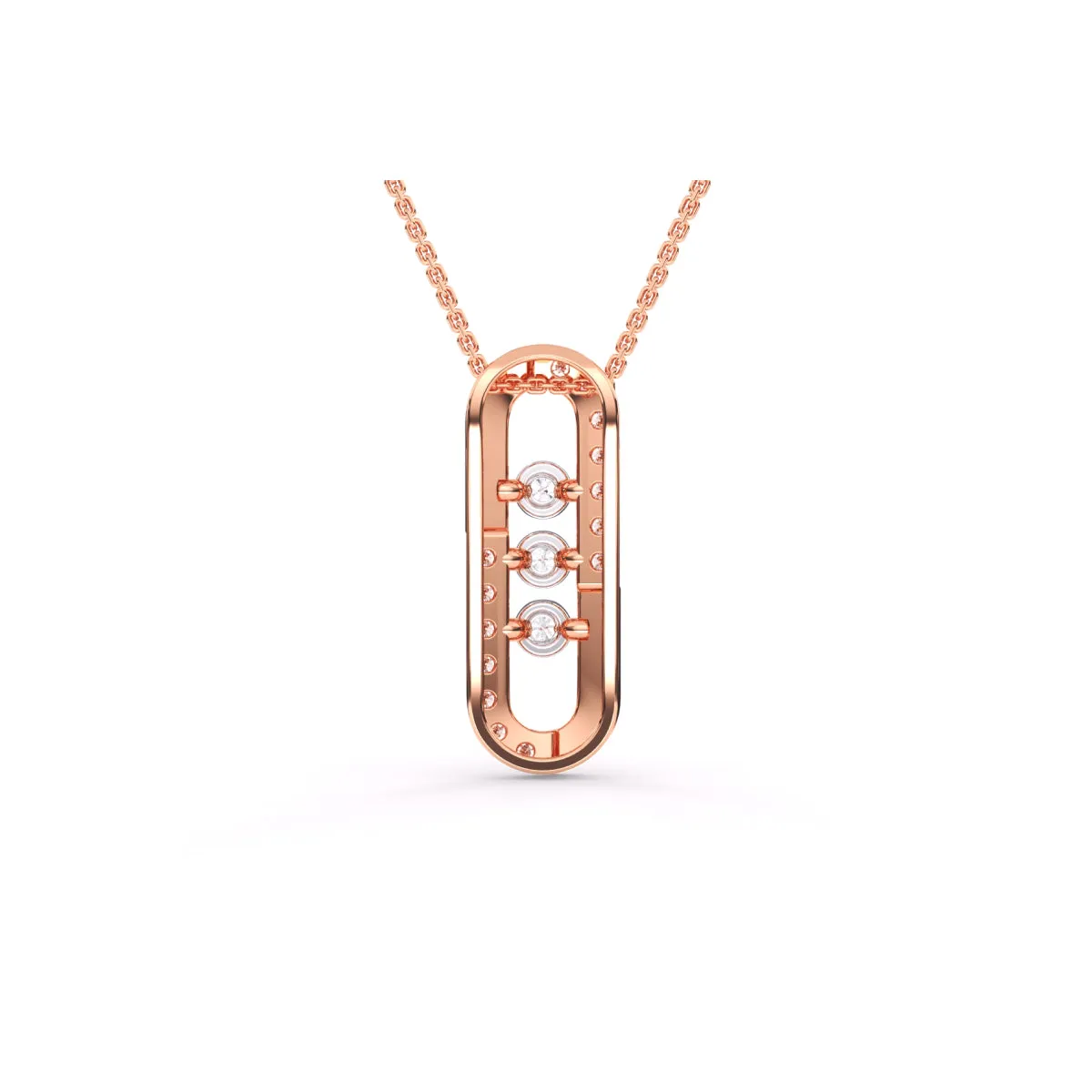 Unique Parentesi Diamond Pendant For Women